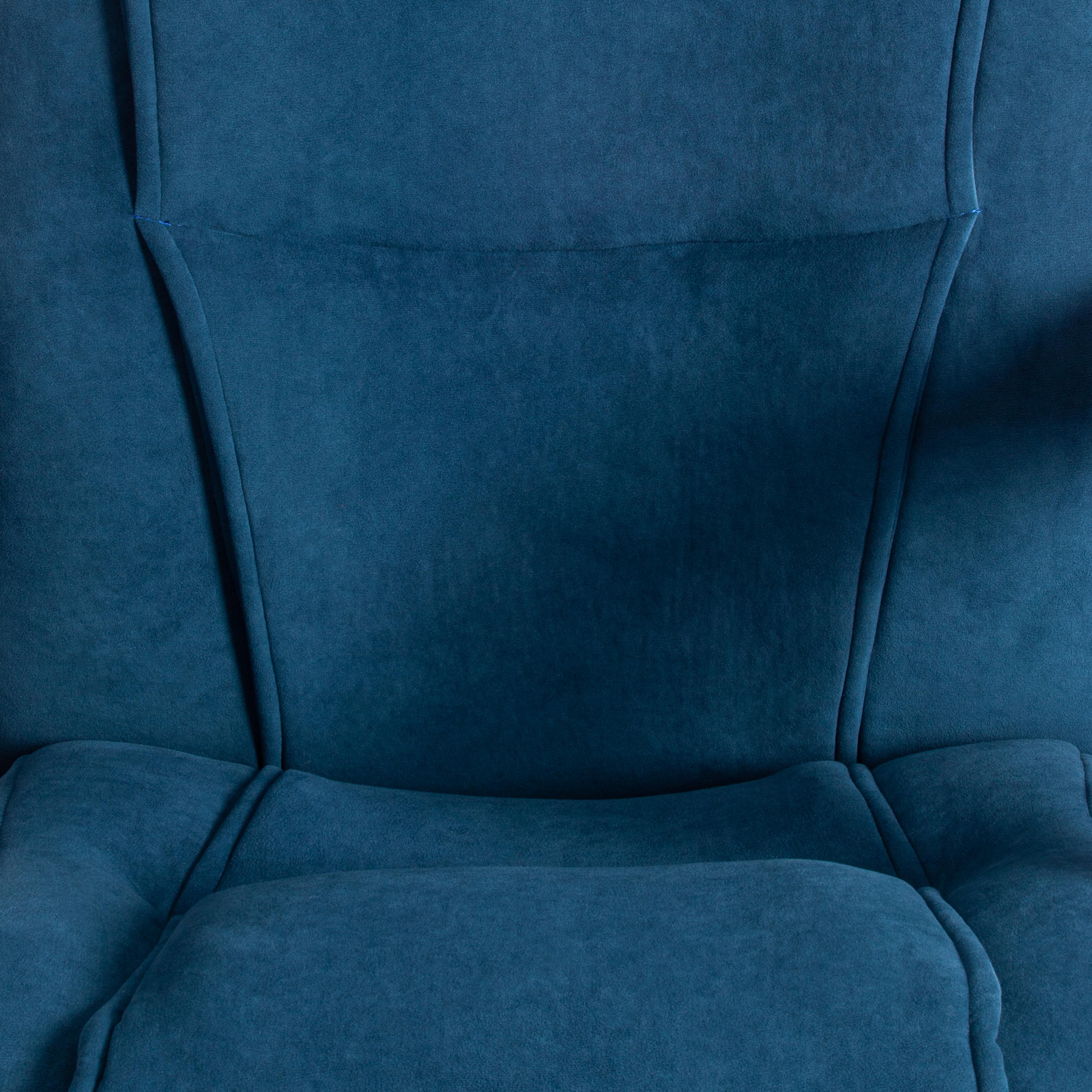 Кресло BERGAMO хром (22) флок , синий, 32