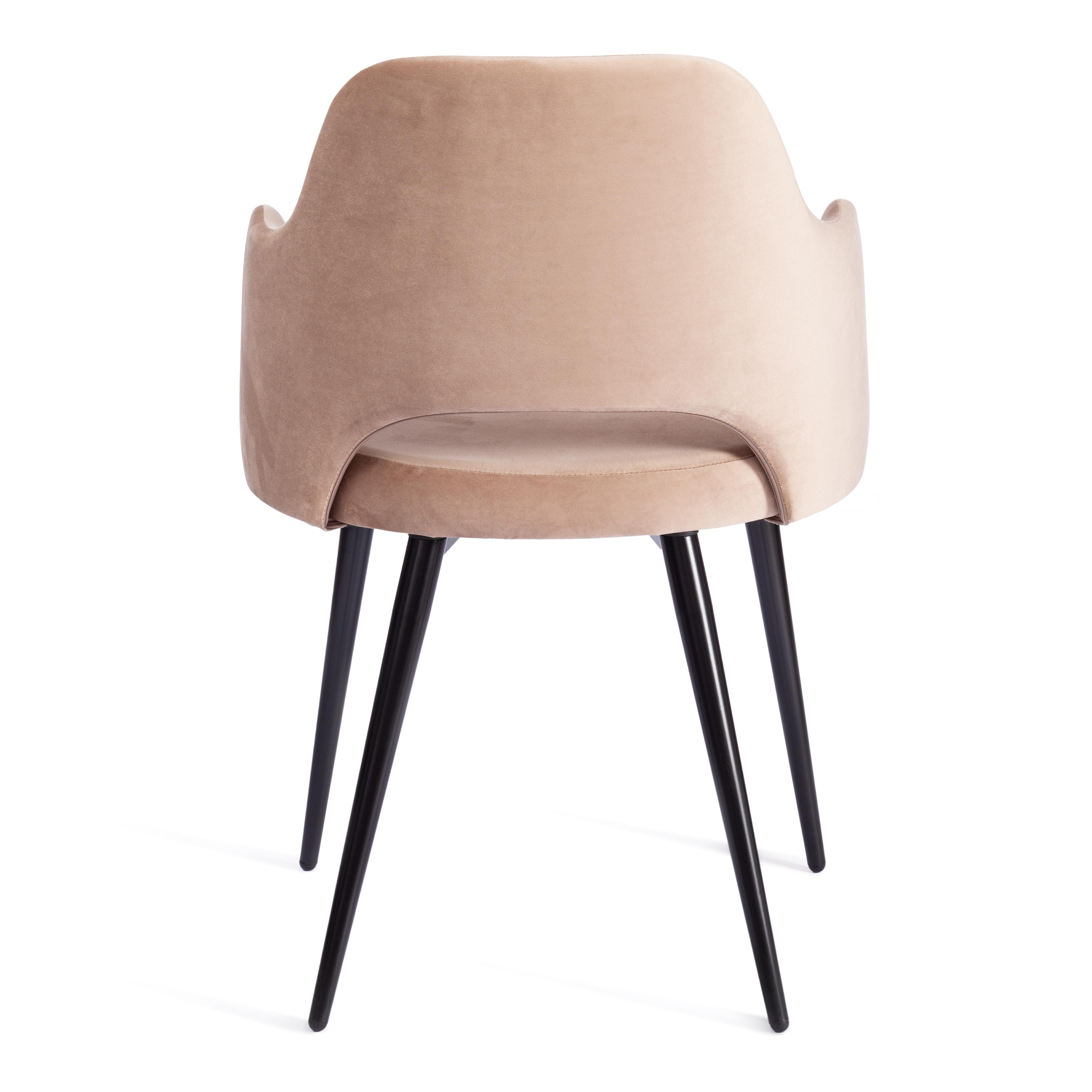 Кресло VALKYRIA 2 (mod. 718) ткань/металл, 55х55х80 см, высота до сиденья 48 см, бежевый barkhat 5/черный