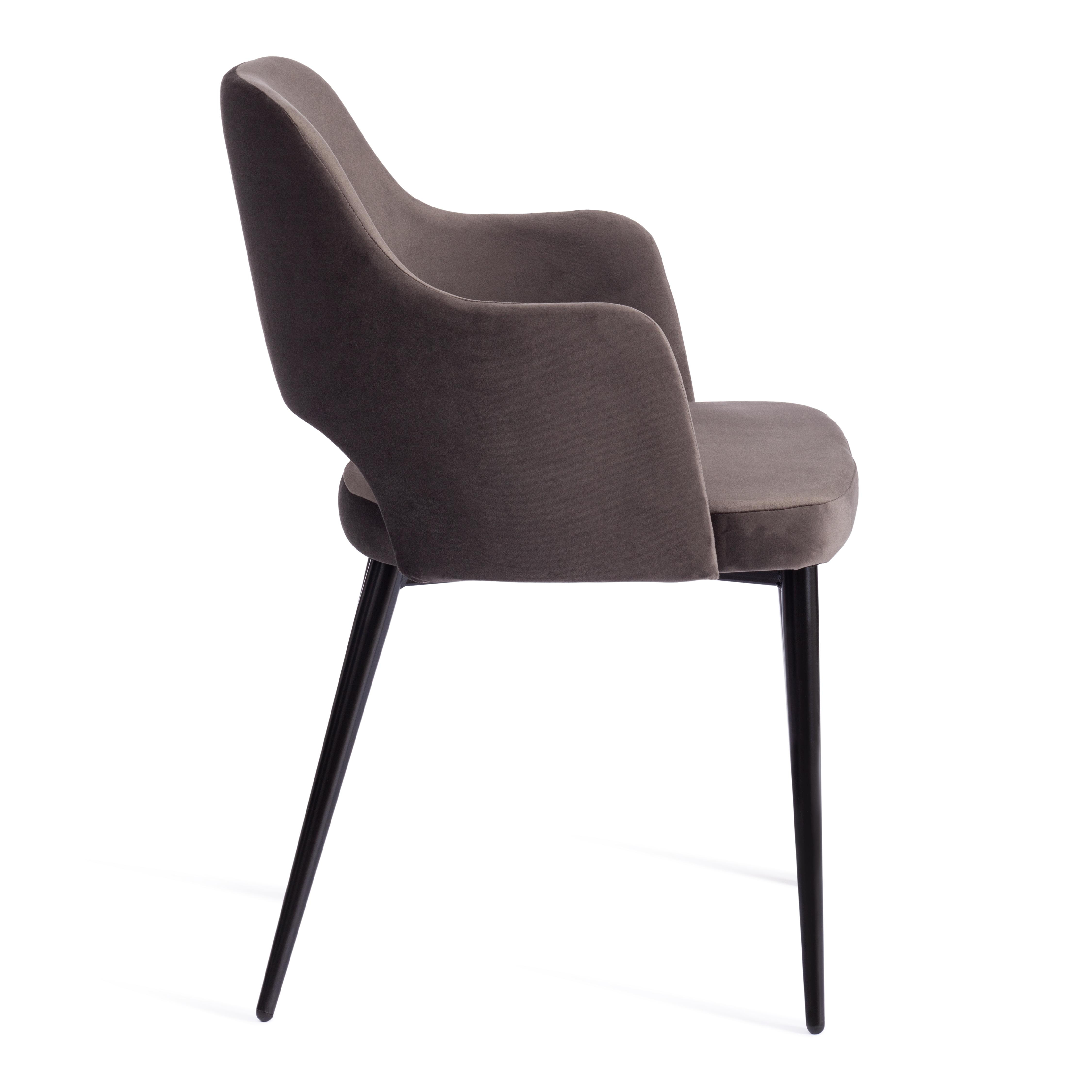 Кресло VALKYRIA 2 (mod. 718) ткань/металл, 55х55х80 см, высота до сиденья 48 см, темно-серый barkhat 14/черный