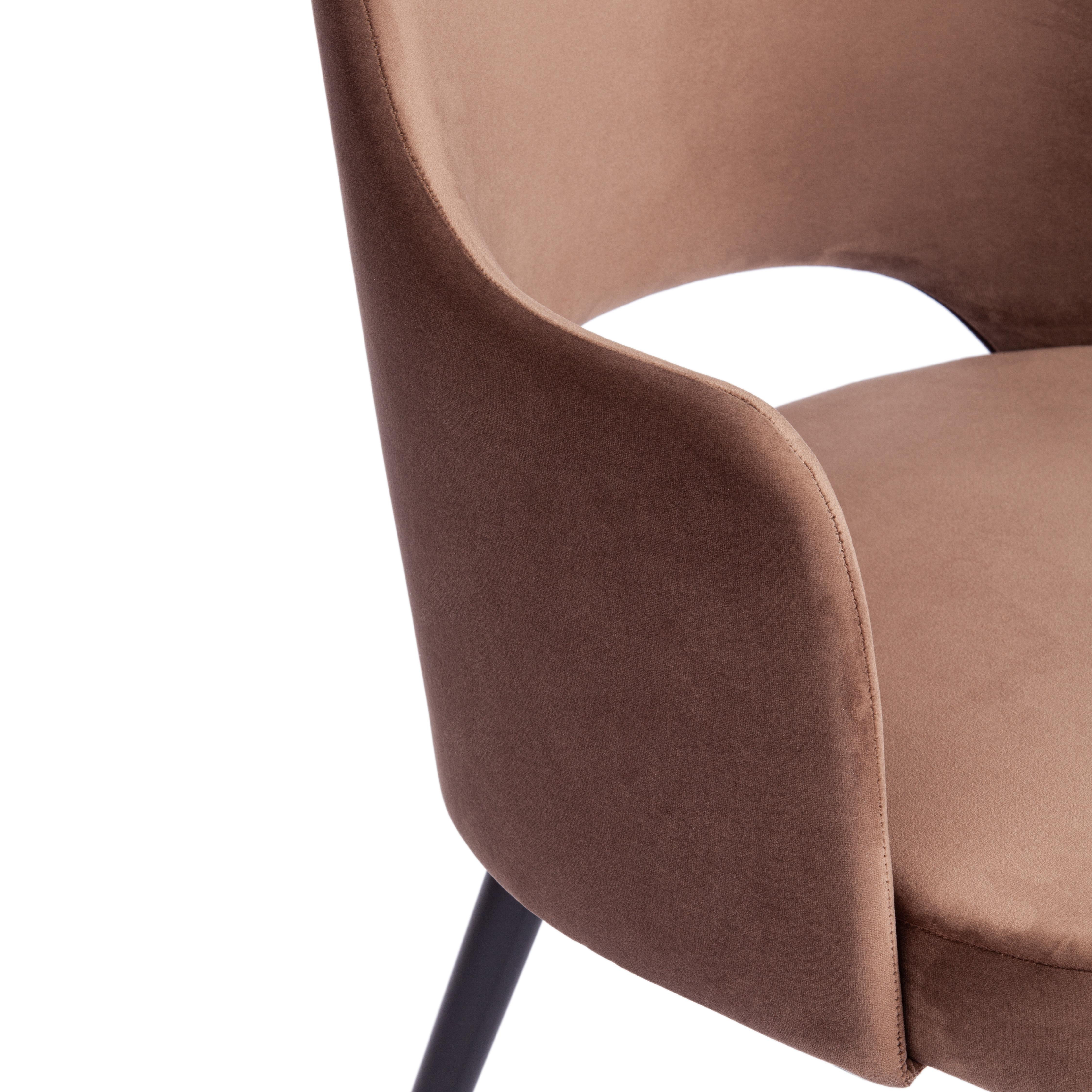 Кресло VALKYRIA 2 (mod. 718) ткань/металл, 55х55х80 см, высота до сиденья 48 см, коричневый barkhat 12/черный