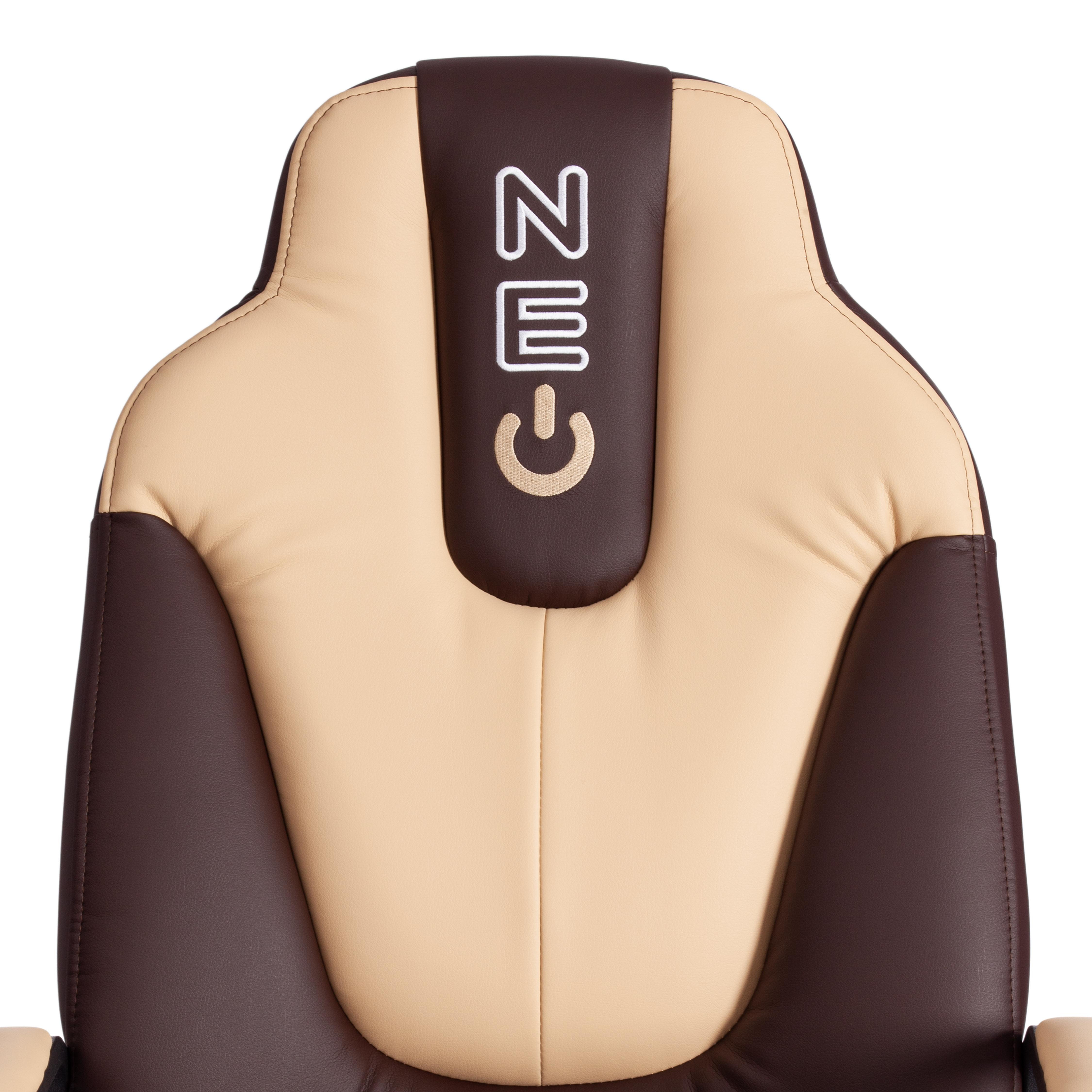 Кресло NEO 2 (22) кож/зам, коричневый/бежевый, 36-36/36-34