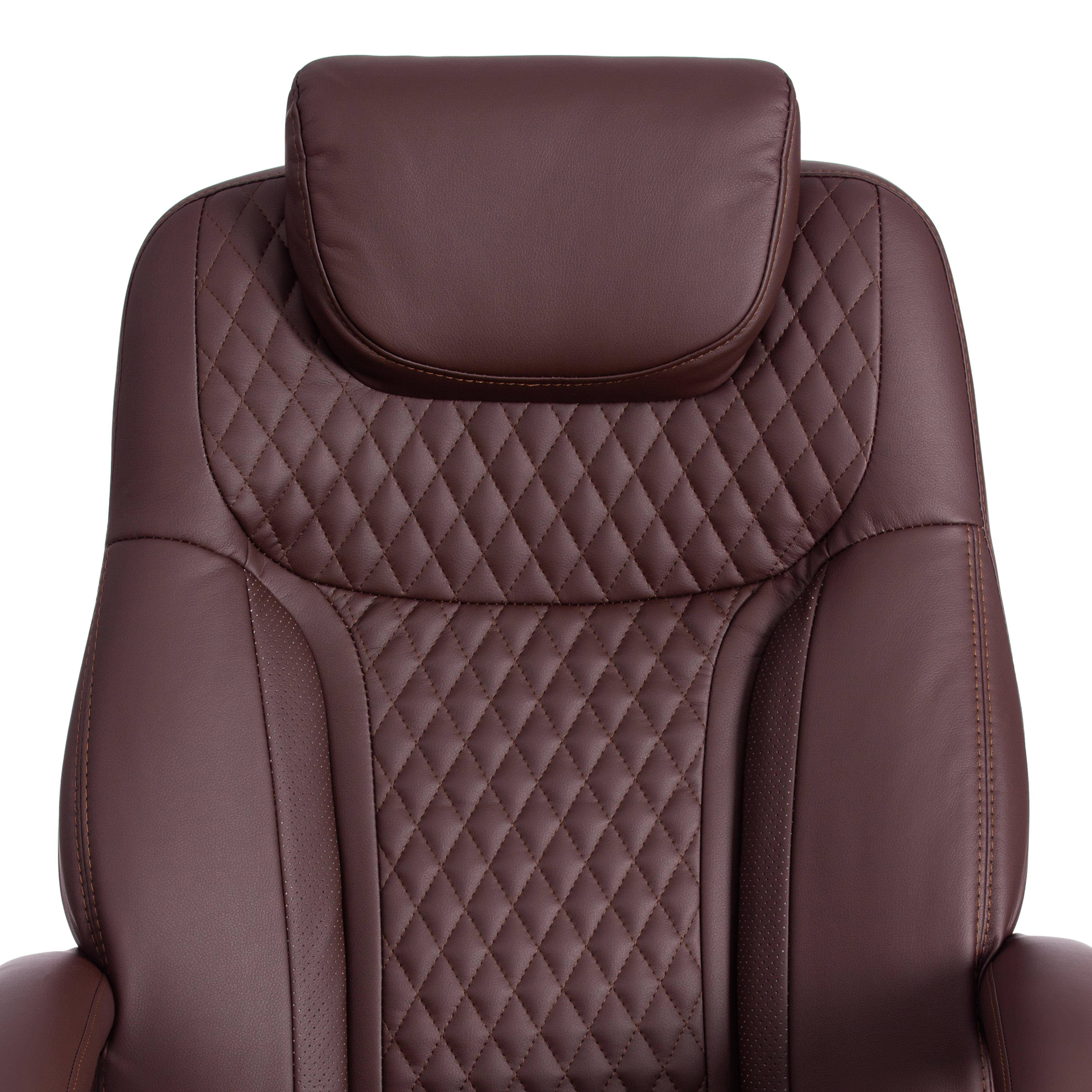Кресло Trust (max) кож/зам, коричневый/коричневый стеганный/коричневый, 36-36/36-36/6/36-36/06