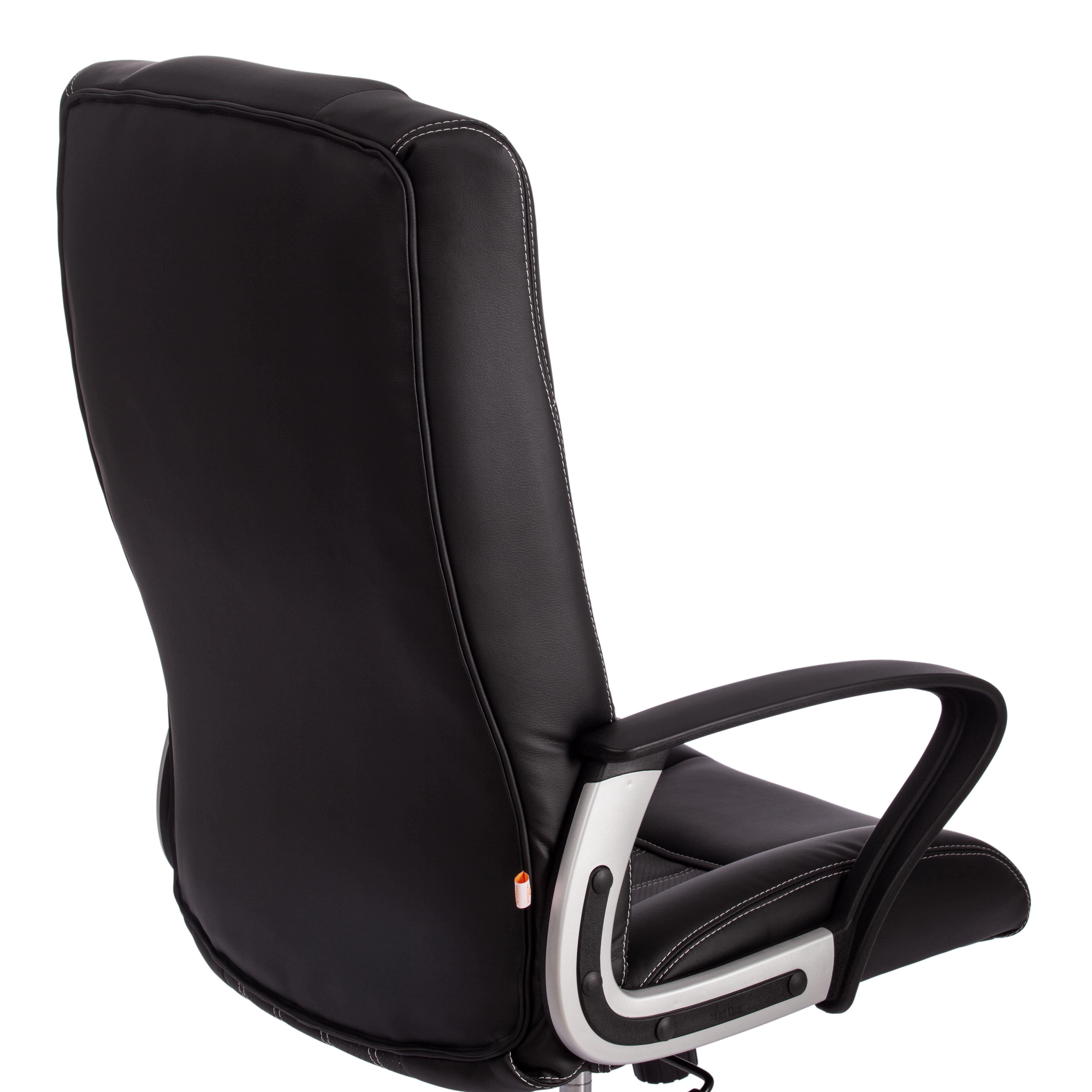 Кресло Easy Chair Boston хром кож/зам, черный/черный перфорированный, 36-6/36-6/06