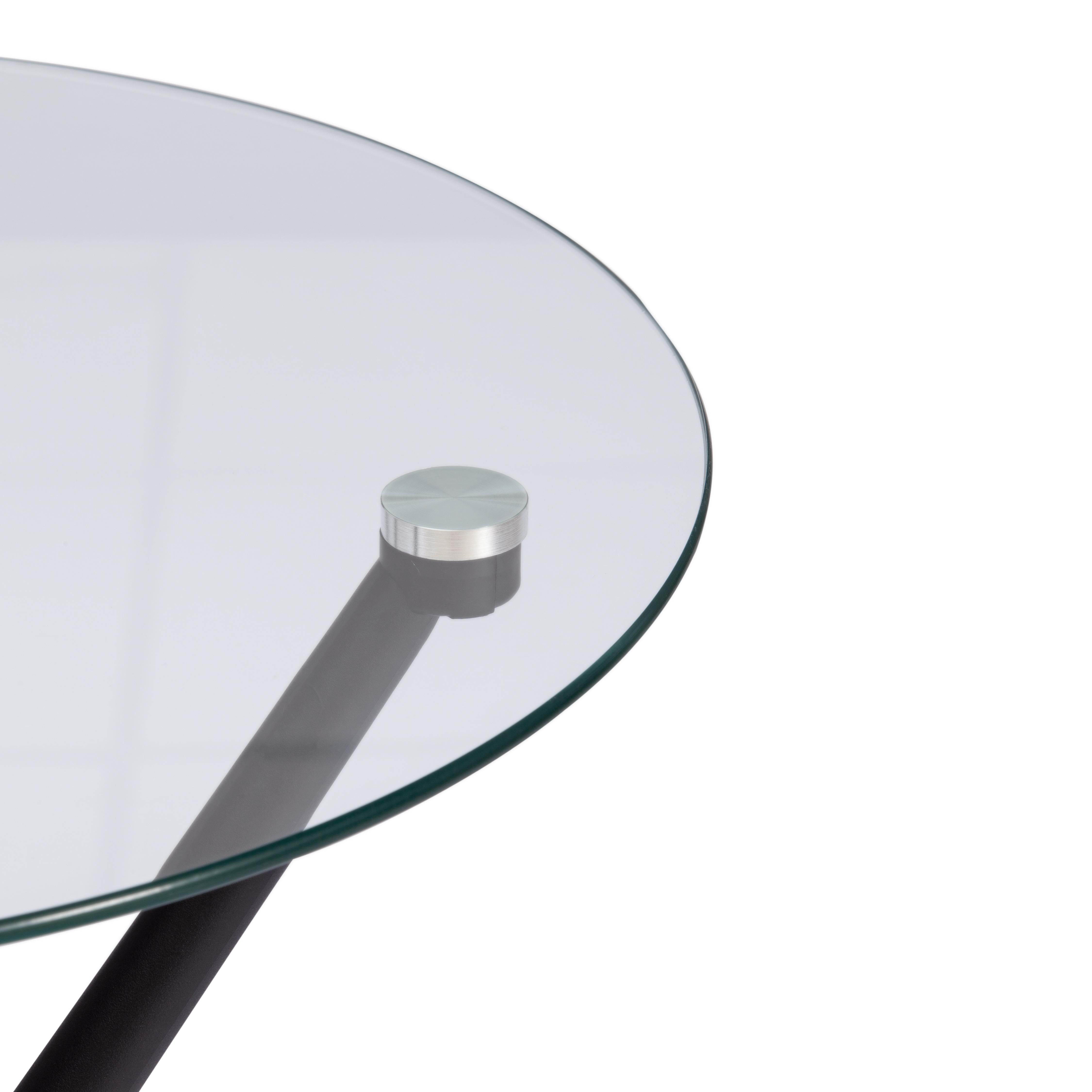 Стол PARNAVAZ (mod. 29) пластик/стекло,  60 x 60 x 70,5 см, Black (черный) 05