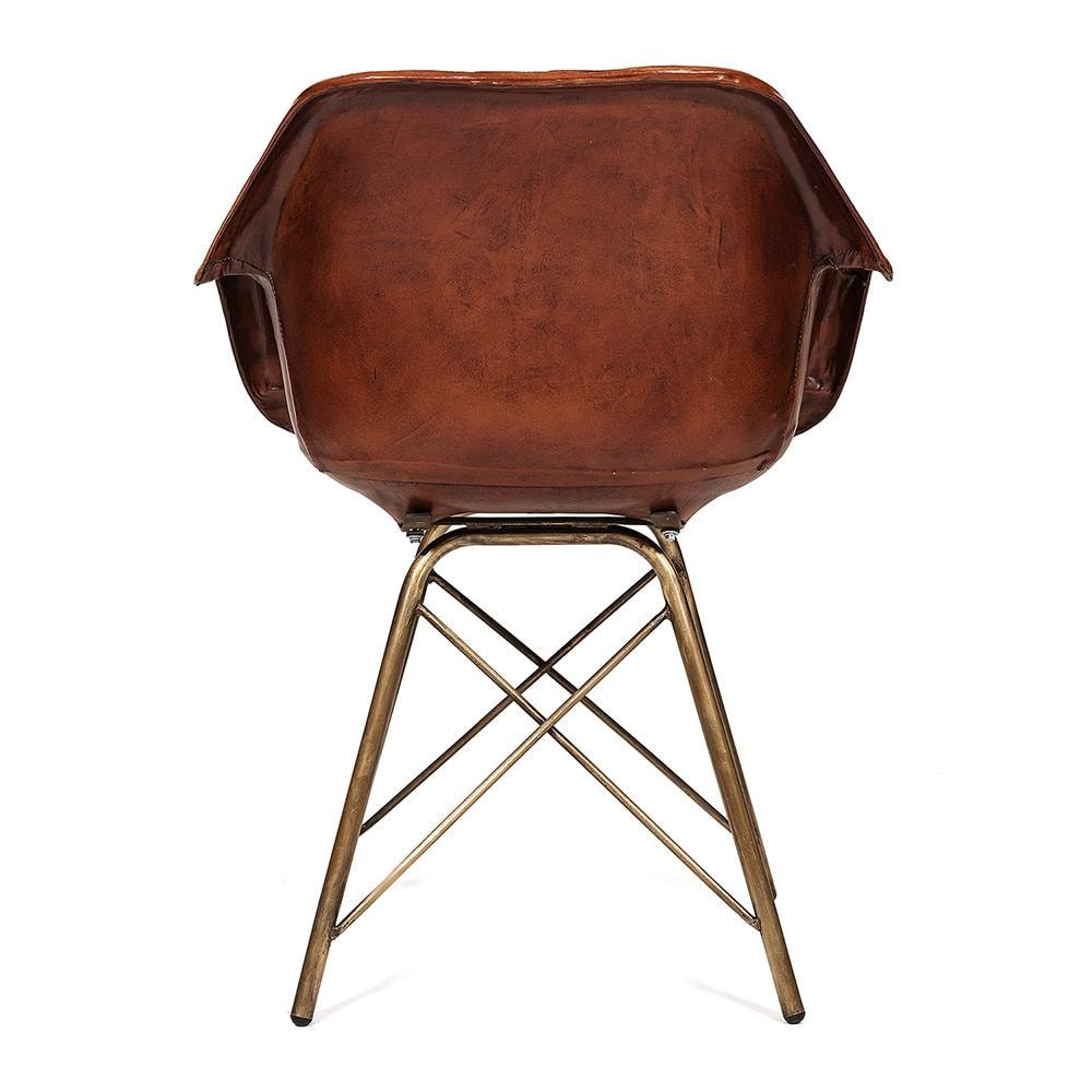 Кресло Secret De Maison EAMES BULL ( mod. M-17668) металл/кожа буйвола, 61х49х80см, античная медь/коричневый