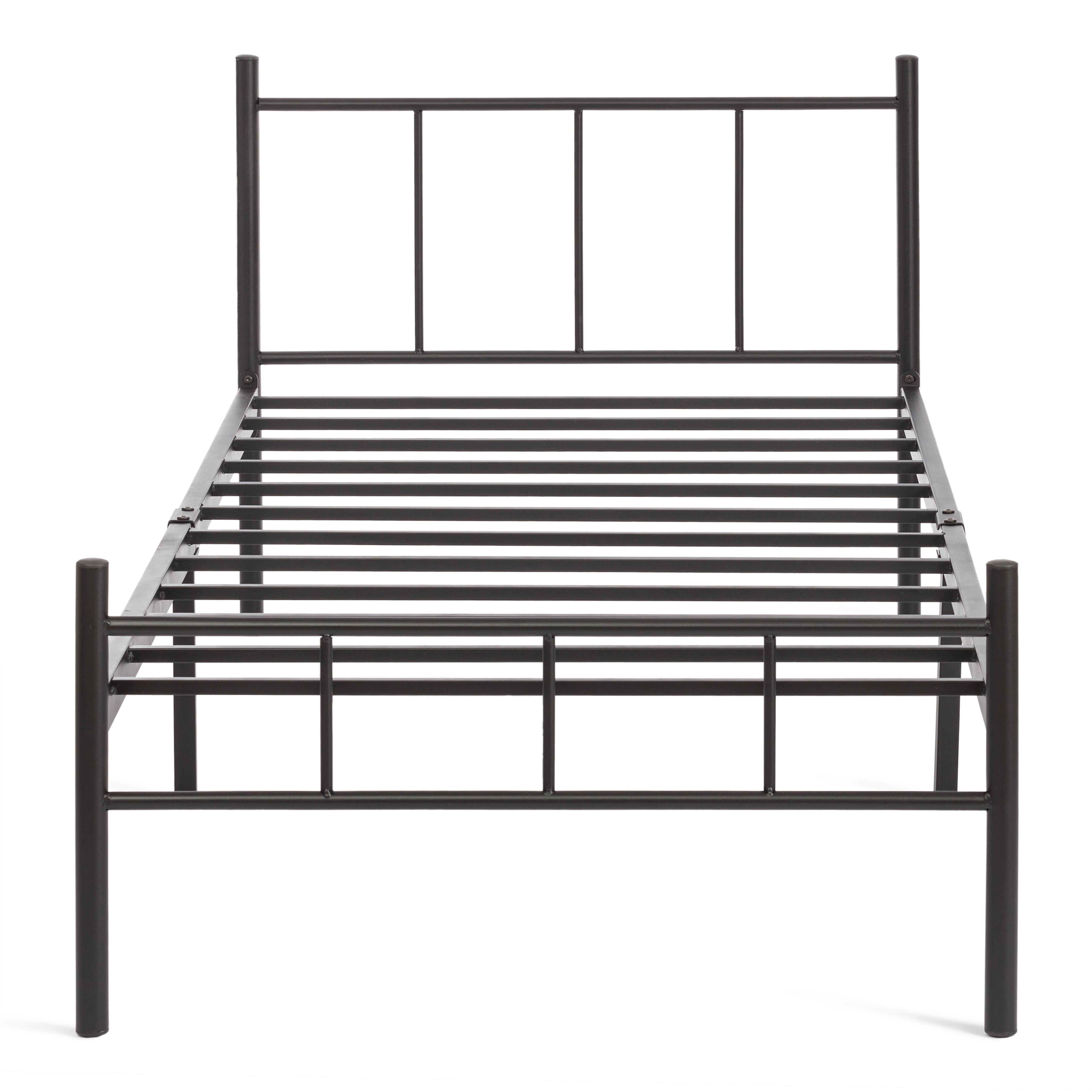 Кровать ROWENTA (mod. 9177) металл, 90*200 см (Single bed), Black (черный)