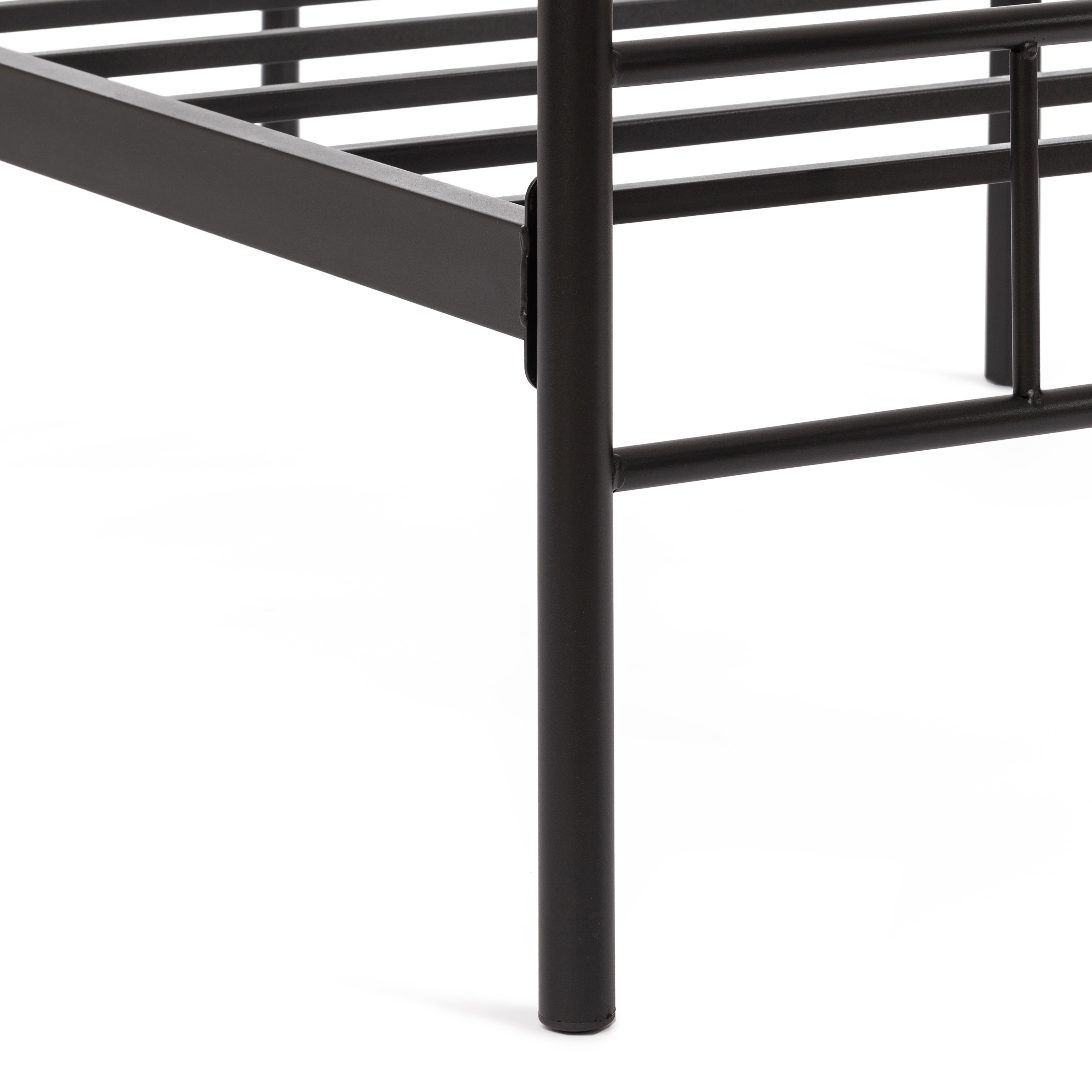 Кровать ROWENTA (mod. 9177) металл, 90*200 см (Single bed), Black (черный)