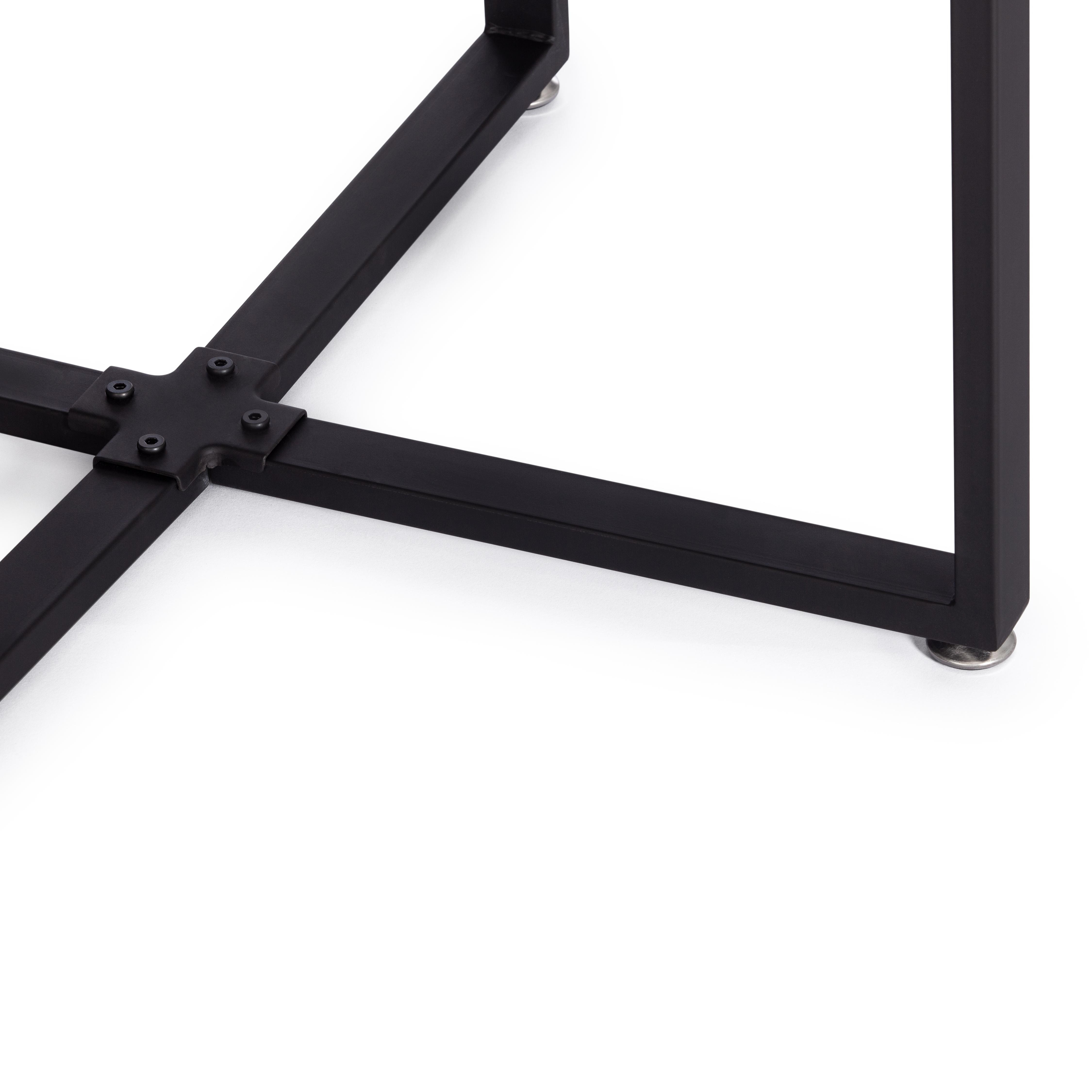 Комплект (стол, 4 стула) QUADRON (mod. PT14) Стол: МДФ/металл, стул: металл/вельвет, 100х100х73 см, 69х56х71 см, Black(Черный)/Light-grey(светло-