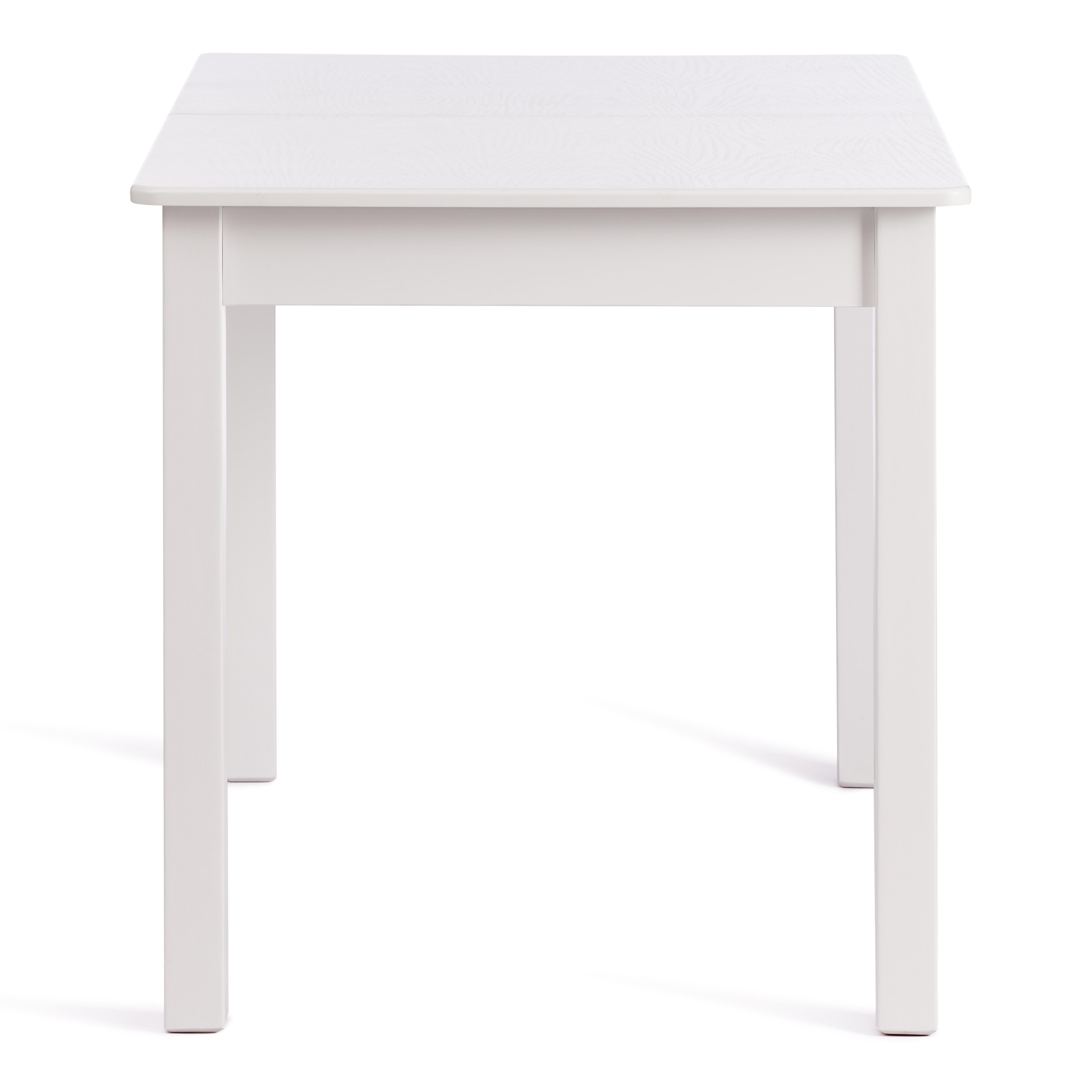 Стол MOSS раздвижной бук, мдф, 110+30 x 68 x 75 см, white (белый)