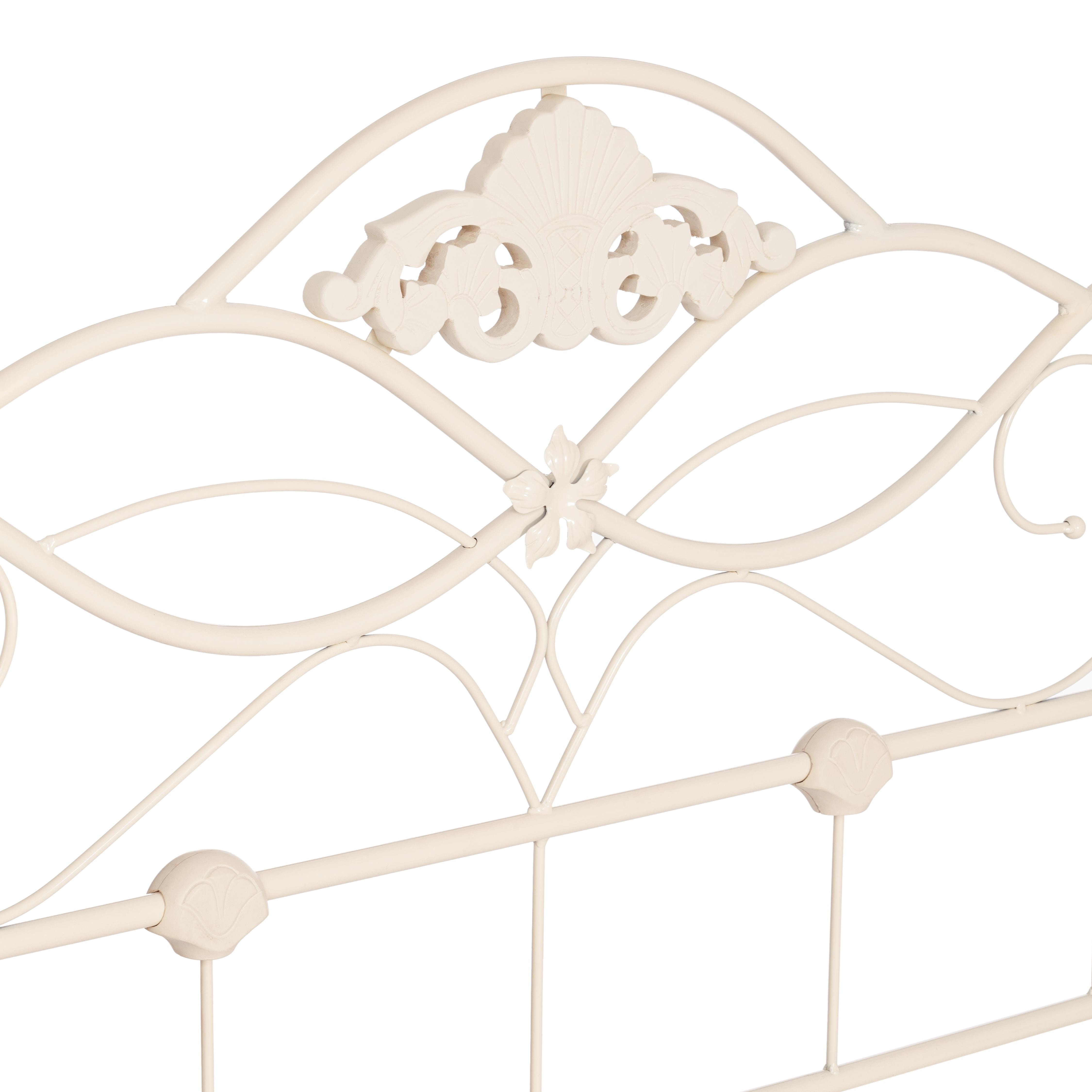 Кровать Federica (mod. AT-881) дерево гевея/металл, 160*200 (Queen bed), Белый (butter white)