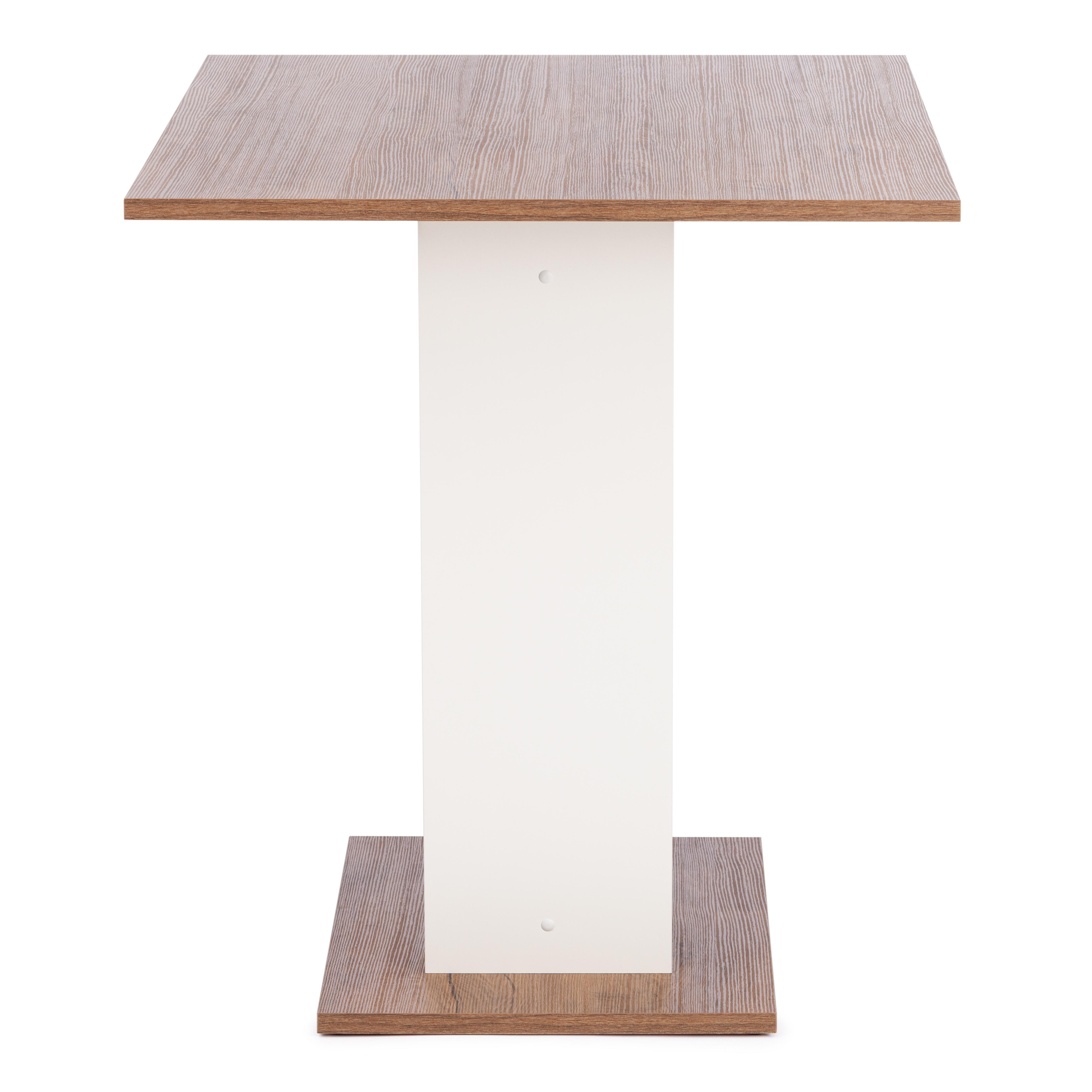 Стол обеденный TIBI L нераздвижной ЛДСП (18 мм), 68,6 х 110 х 75 см, Дуб Канзас/Пепел