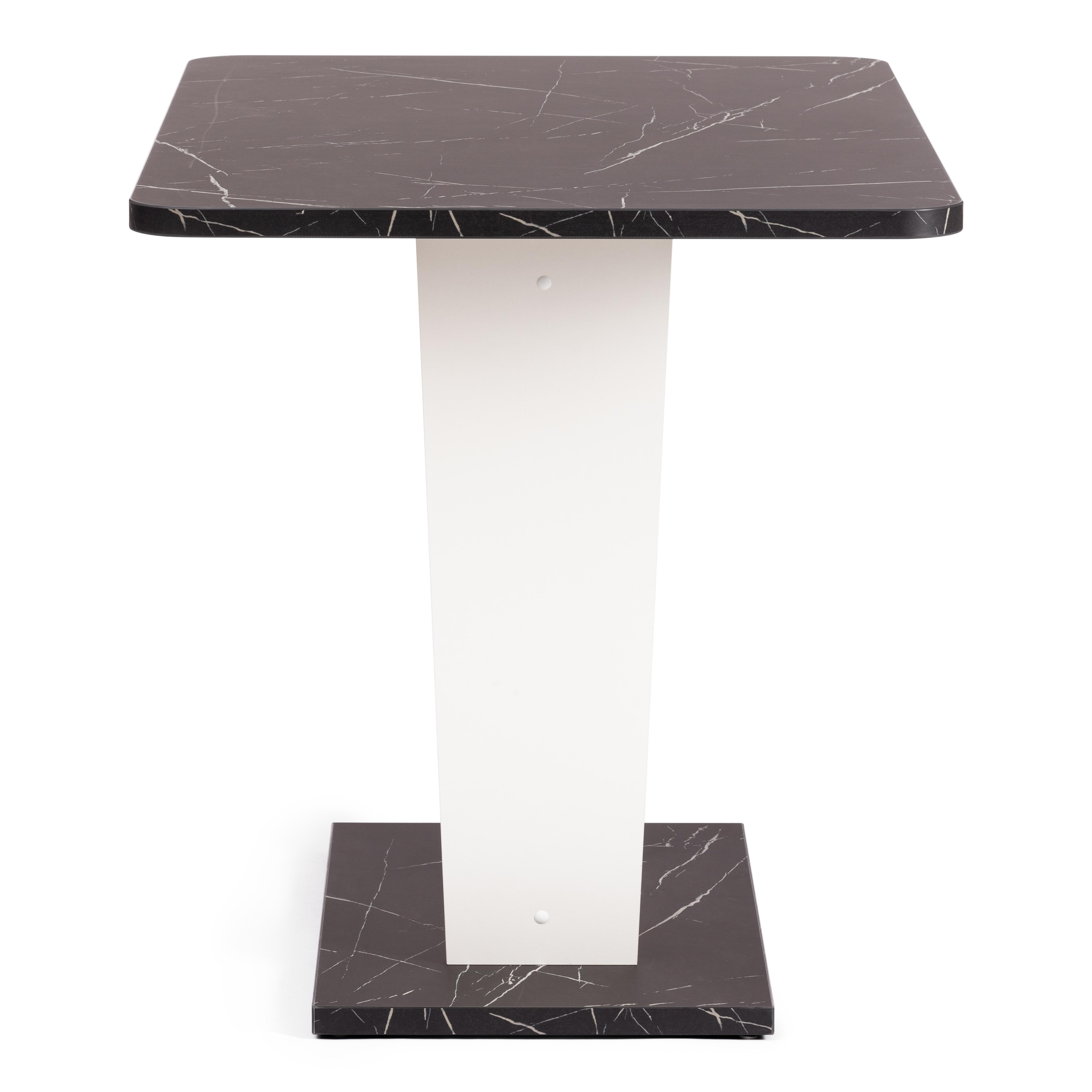 Стол обеденный TIBI нераздвижной ЛДСП, 68,6 х 110 х 75 см, Мрамор черный/Белый