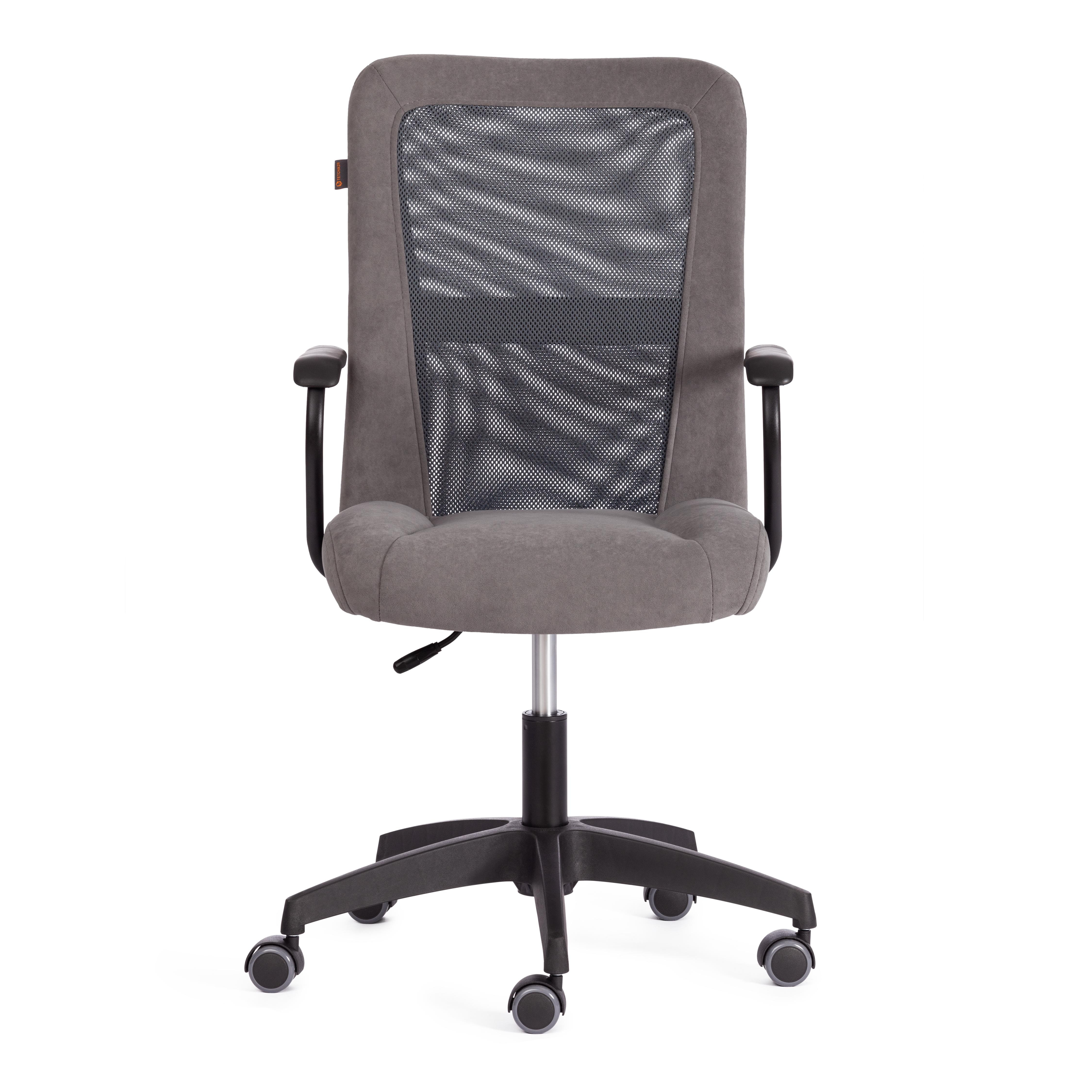 Кресло STAFF флок/ткань, серый, 29/W-12