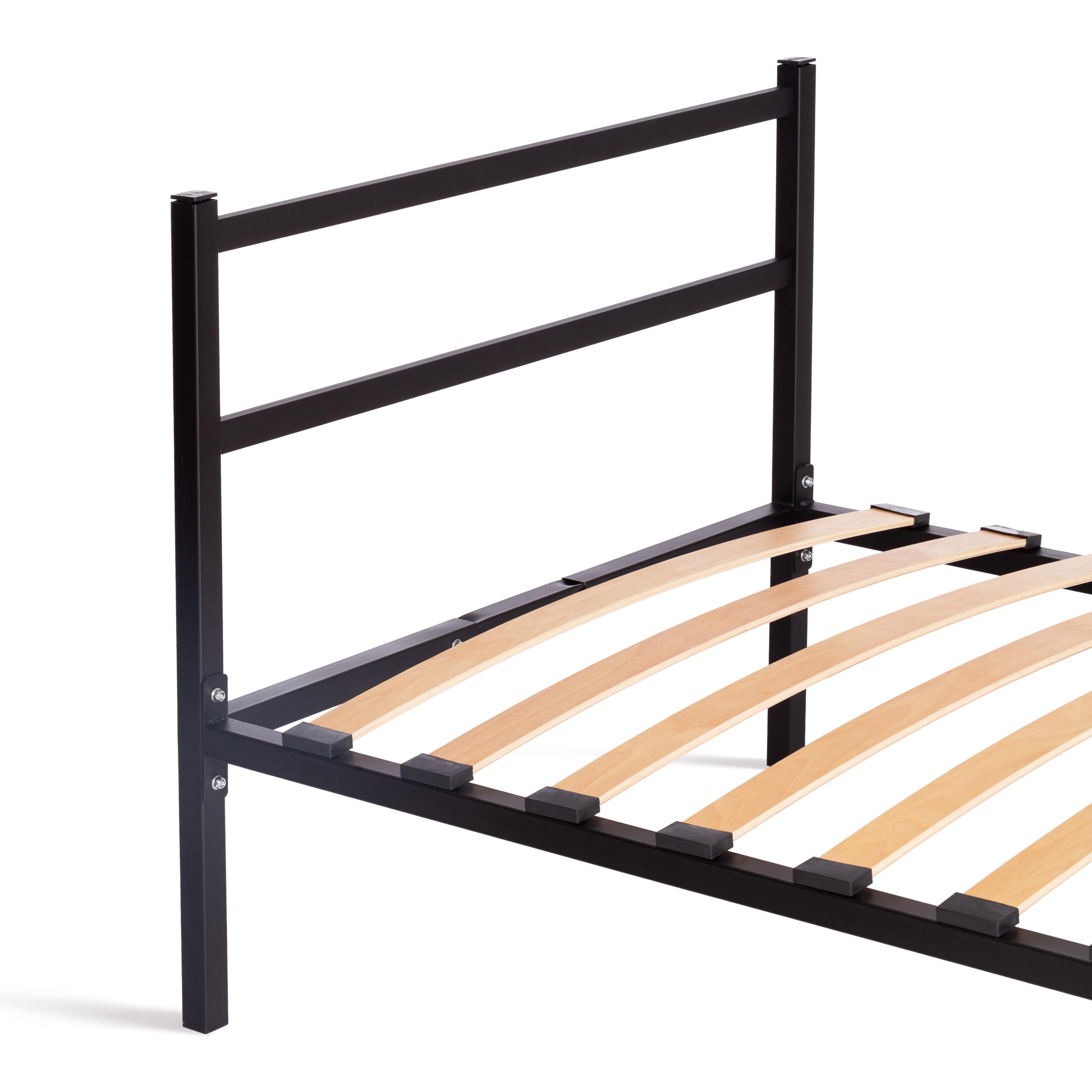 Кровать Marco металл, 90х200см, черный