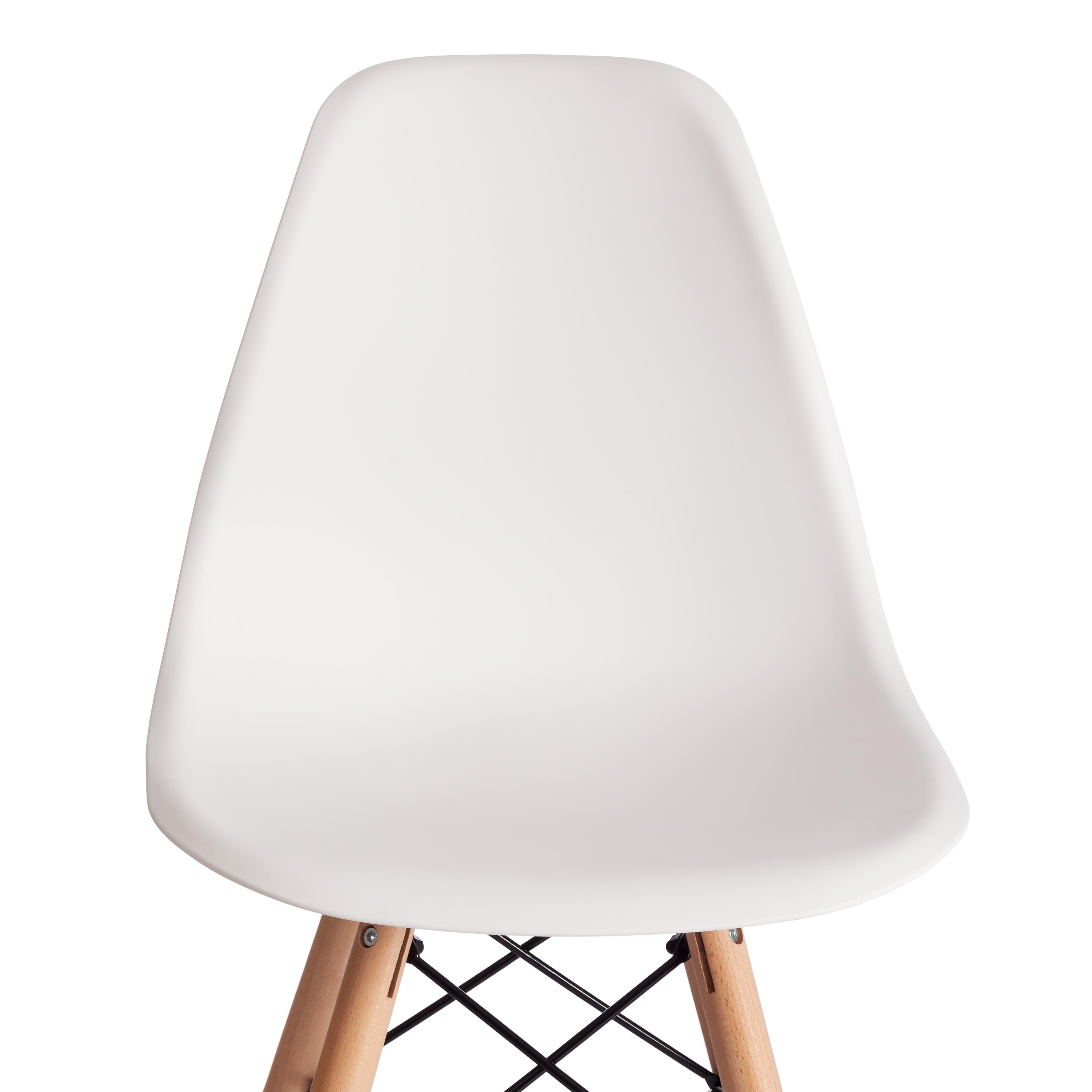 Стул барный Cindy Bar Chair (mod. 80-1) дерево бук/металл/пластик, 50 х 51 х 109 см, White (Белый) 70029/ натуральный