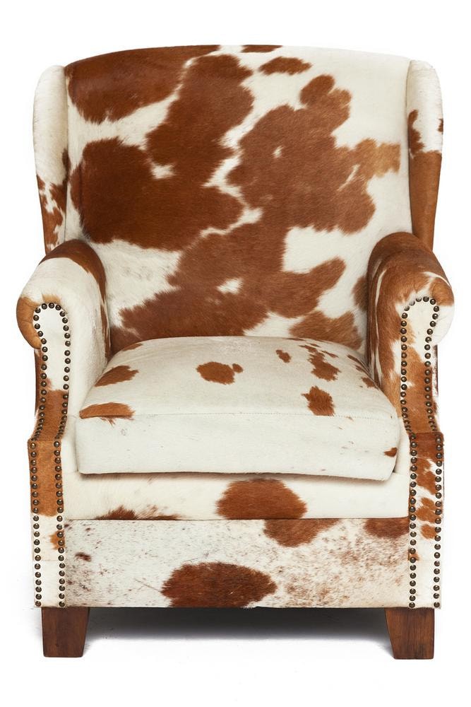 Кресло Secret De Maison FENIX ( mod. M-201S ) шкура буйвола, 102 х81х83см, коричнево-белый