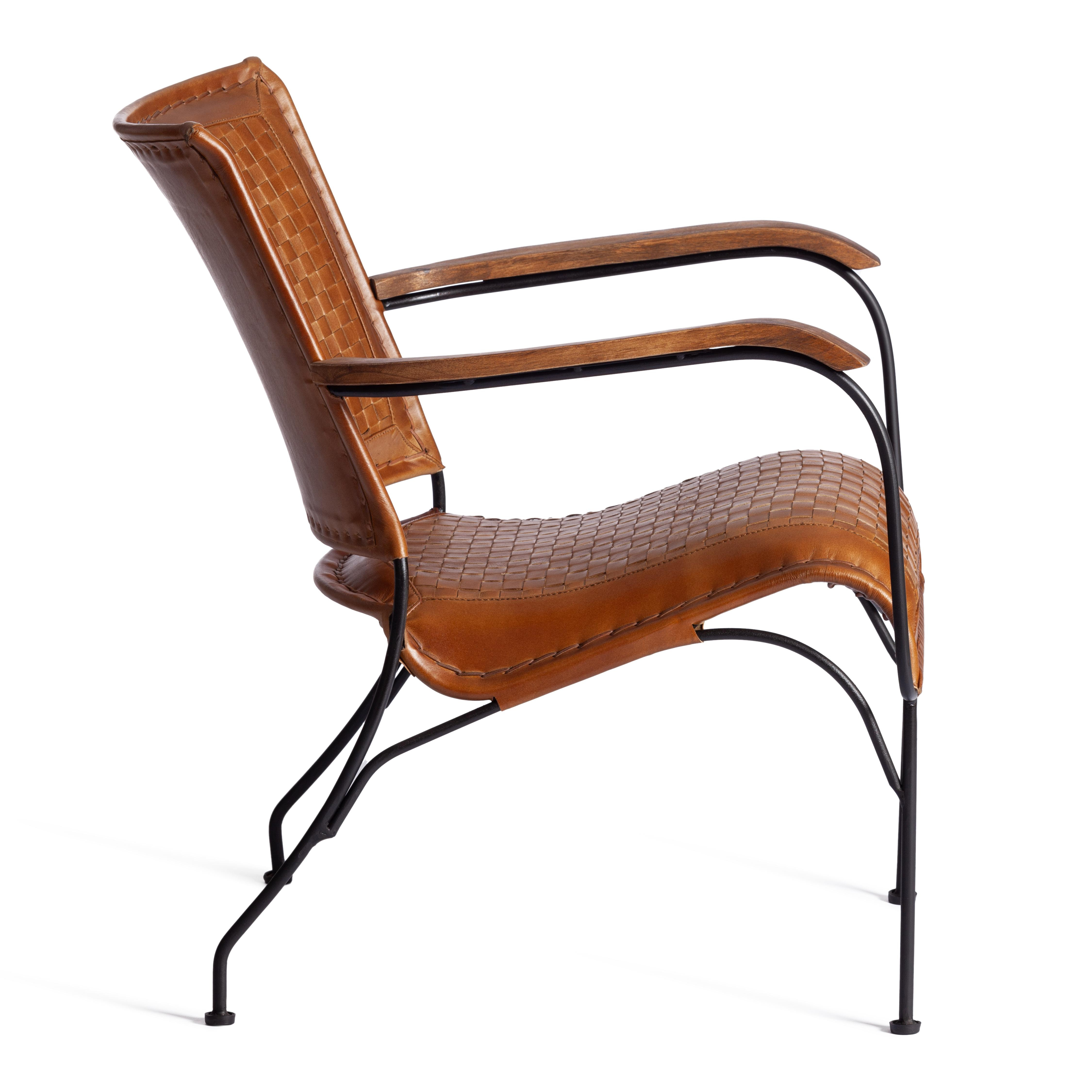 Кресло Secret De Maison PAGANEL (mod. 2106-CH) металл, кожа буйвола, 65 х 75 х 73 см (69 х 84 х 89 см), Античный светлый