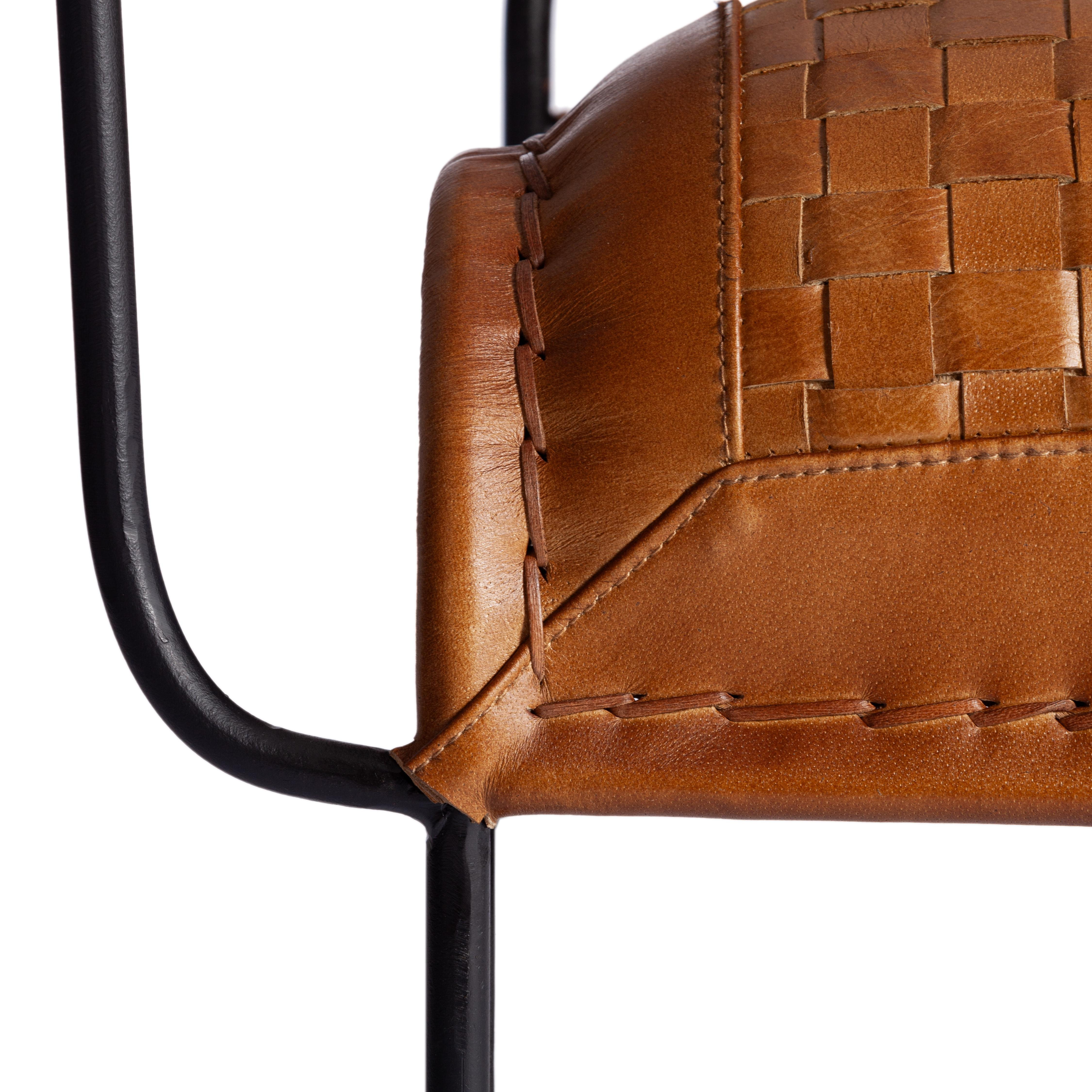 Кресло Secret De Maison PAGANEL (mod. 2106-CH) металл, кожа буйвола, 65 х 75 х 73 см (69 х 84 х 89 см), Античный светлый