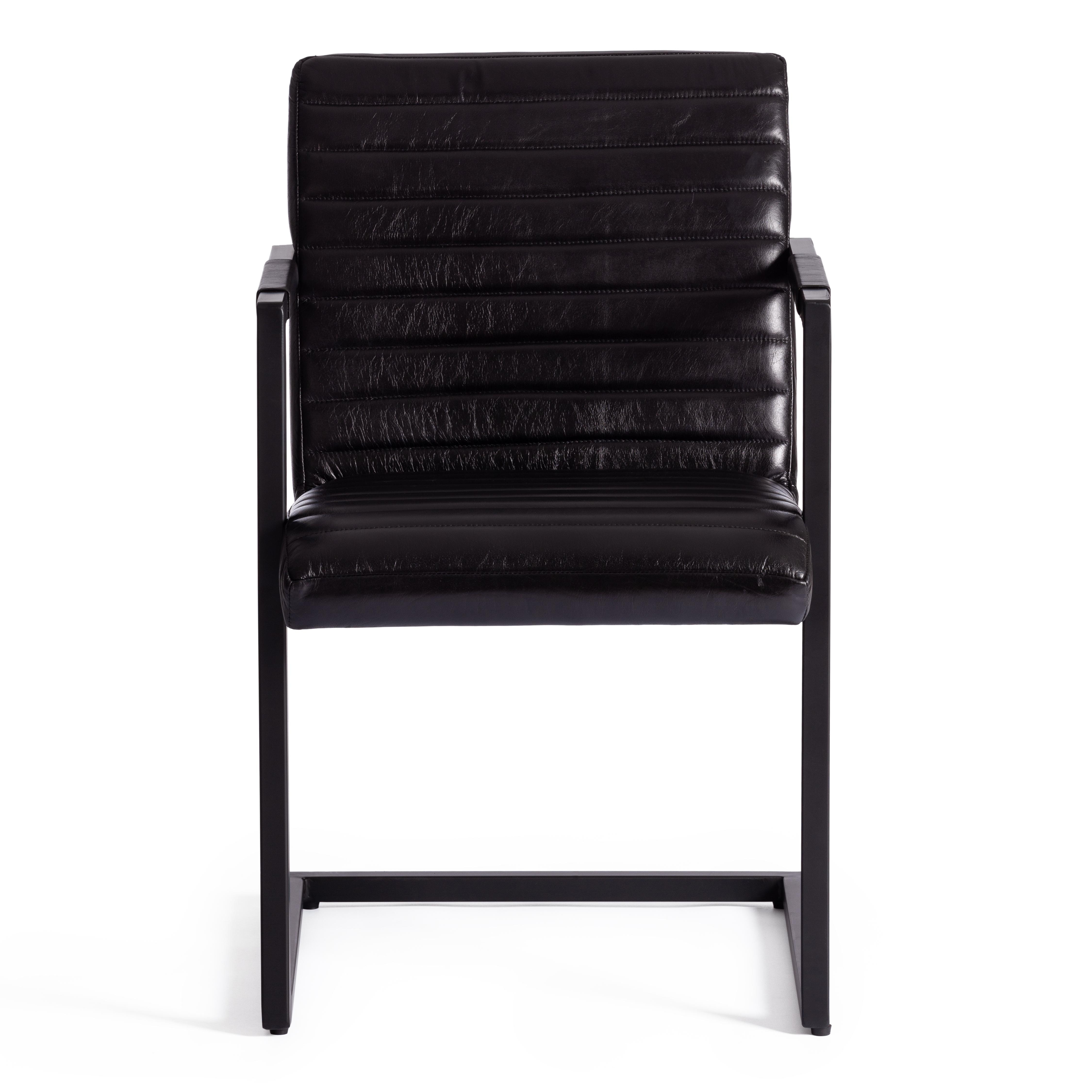 Кресло Secret De Maison PILOT (mod. 2209b) металл, кожа буйвола, 54 x 60 x 91 см (73 x 57 x 72 см), черный