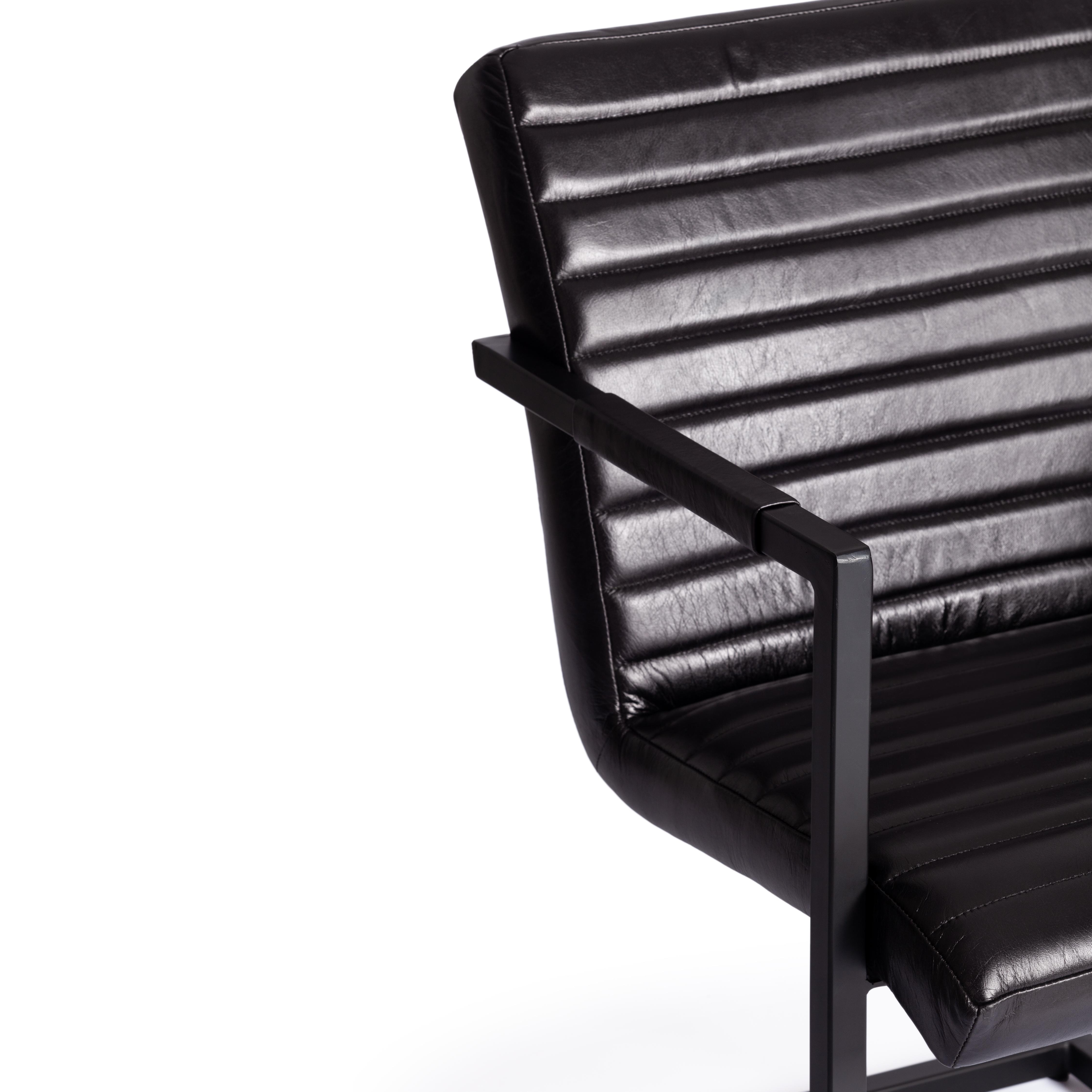 Кресло Secret De Maison PILOT (mod. 2209b) металл, кожа буйвола, 54 x 60 x 91 см (73 x 57 x 72 см), черный