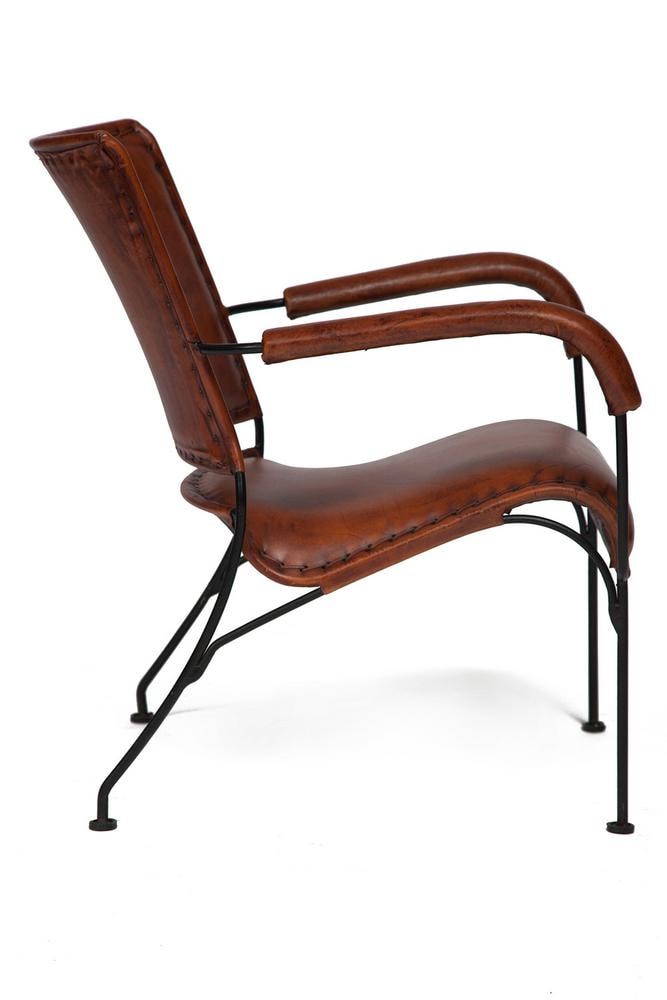Кресло Secret De Maison MAJOR ( mod. M-14530 ) металл/кожа буйвола, 65*58*75, коричневый