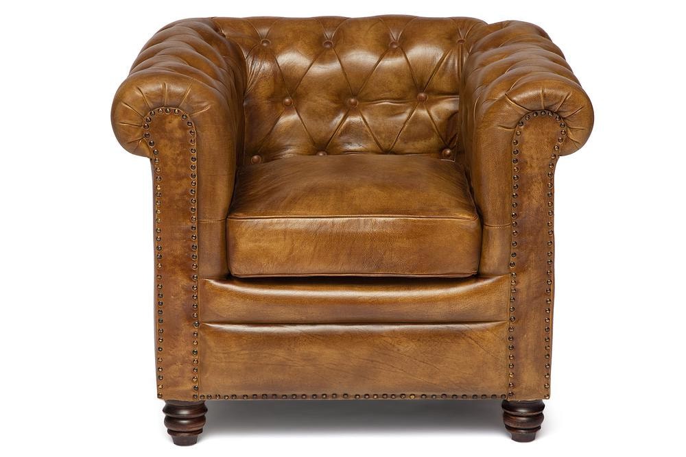 Кресло Secret De Maison CHESTER ( mod. 1157B ) кожа буйвола, 73х90х80см, Античный светлый