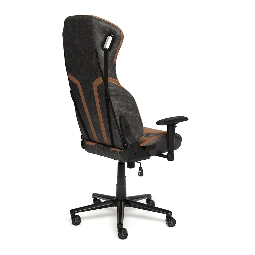 Кресло iMatrix кож/зам, серый/коричневый