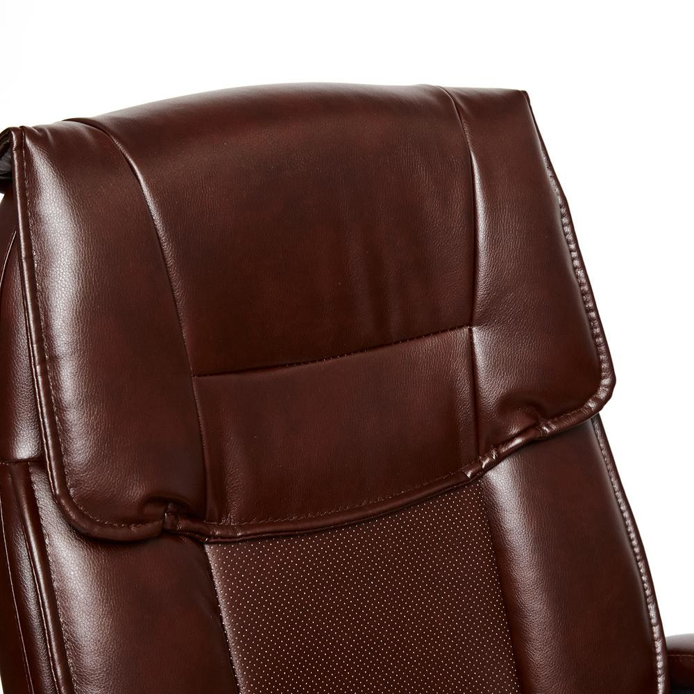 Кресло OREON кож/зам, коричневый/коричневый перфорированный, 2 TONE/2 TONE /06
