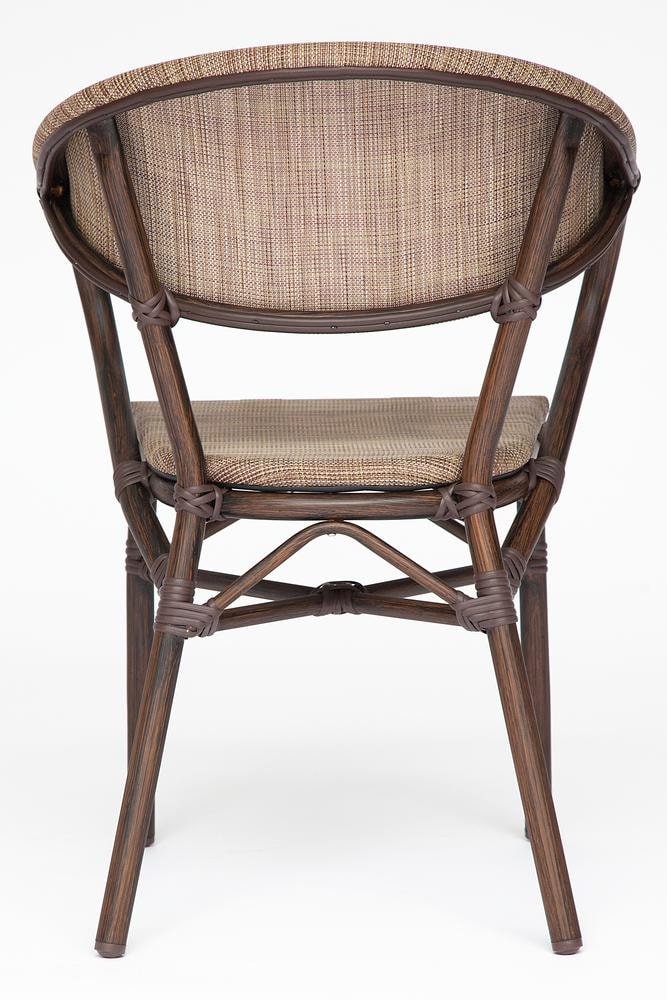 Кресло Milano Junior (mod. AD642003TXT) каркас: алюминий,  материал: текстилен, 56х57х84см, D28х1,5мм , коричневый/бежевый