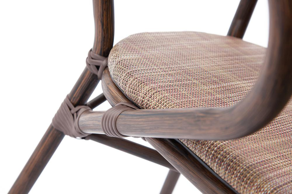 Кресло Milano Junior (mod. AD642003TXT) каркас: алюминий,  материал: текстилен, 56х57х84см, D28х1,5мм , коричневый/бежевый