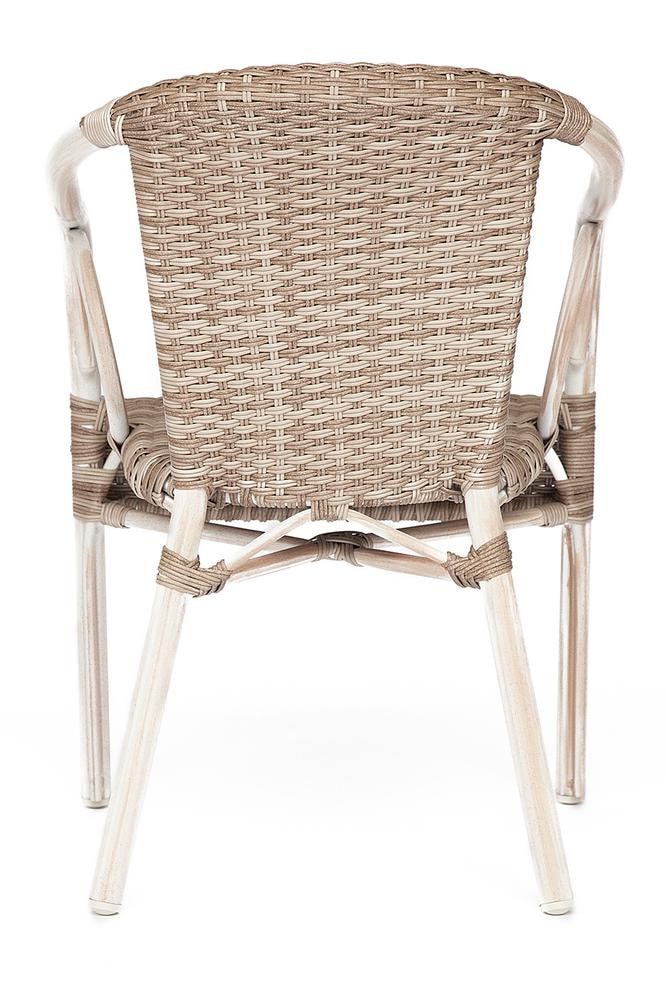 Кресло Corino(mod. AD632010F) каркас: алюминий, материал: искусственный ротанг, 55х62х80см, D32х1,35мм , античный бежевый