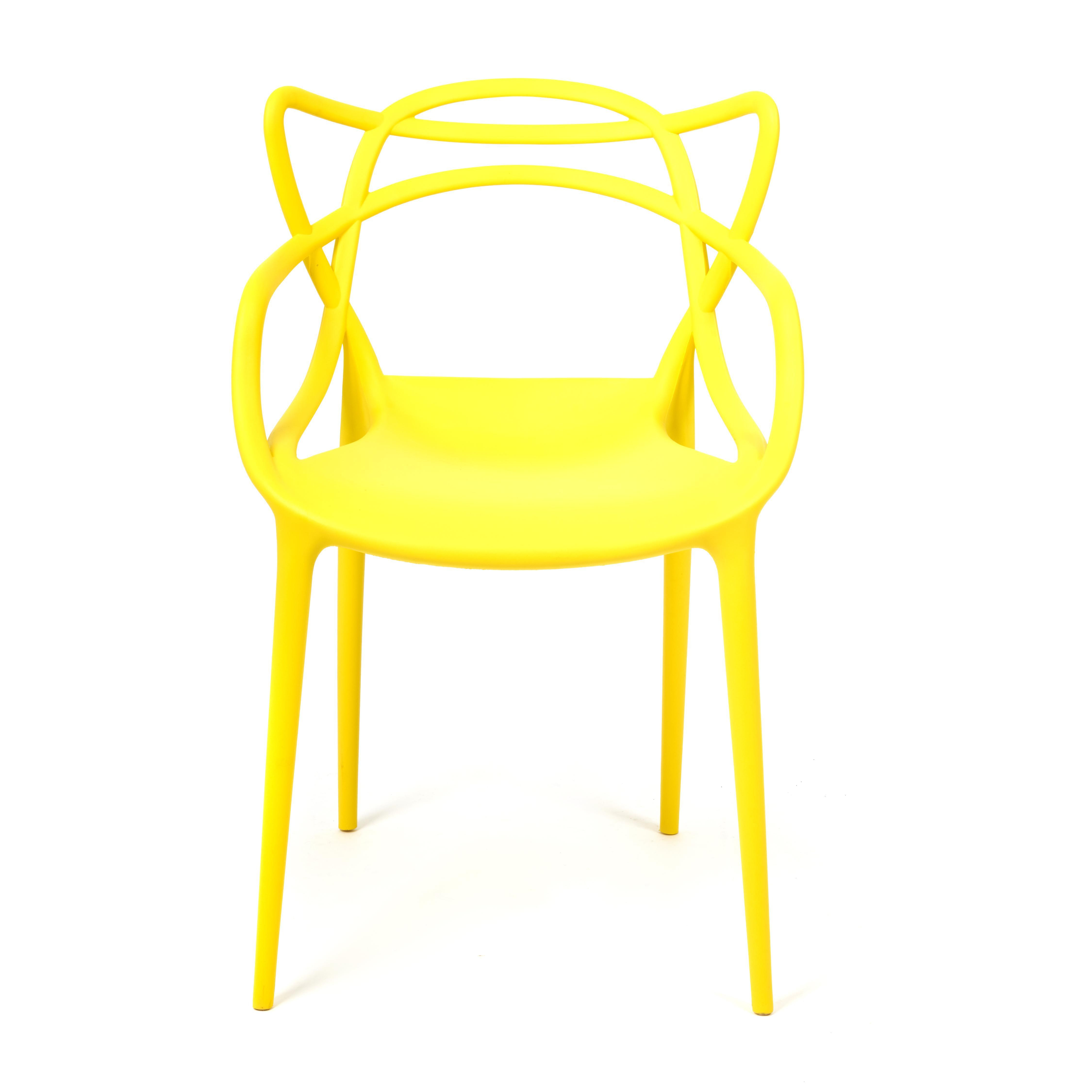 Стул Cat Chair (mod. 028) пластик, 53 x 59 x 82,5 см, желтый (Yellow Y-01)