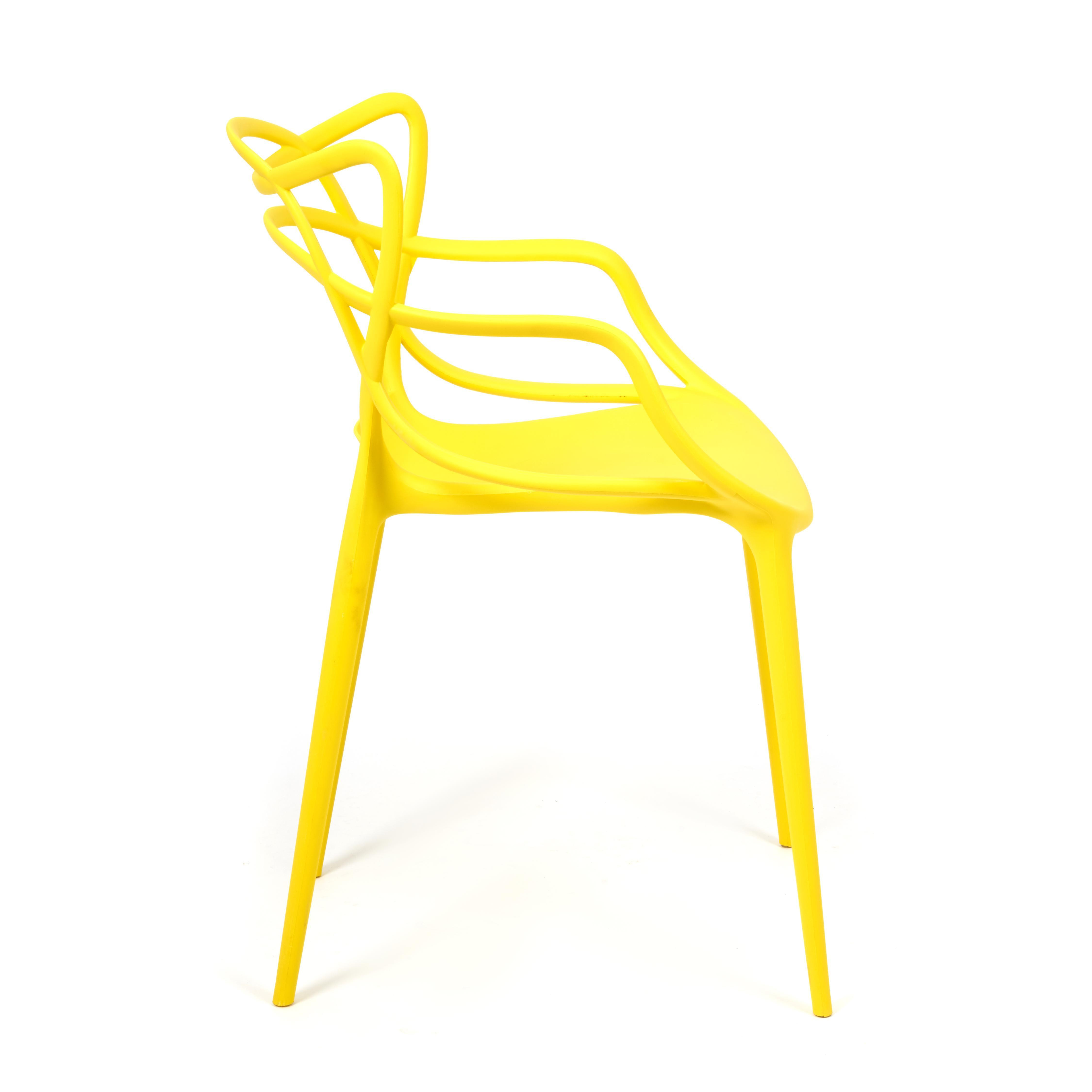 Стул Cat Chair (mod. 028) пластик, 53 x 59 x 82,5 см, желтый (Yellow Y-01)