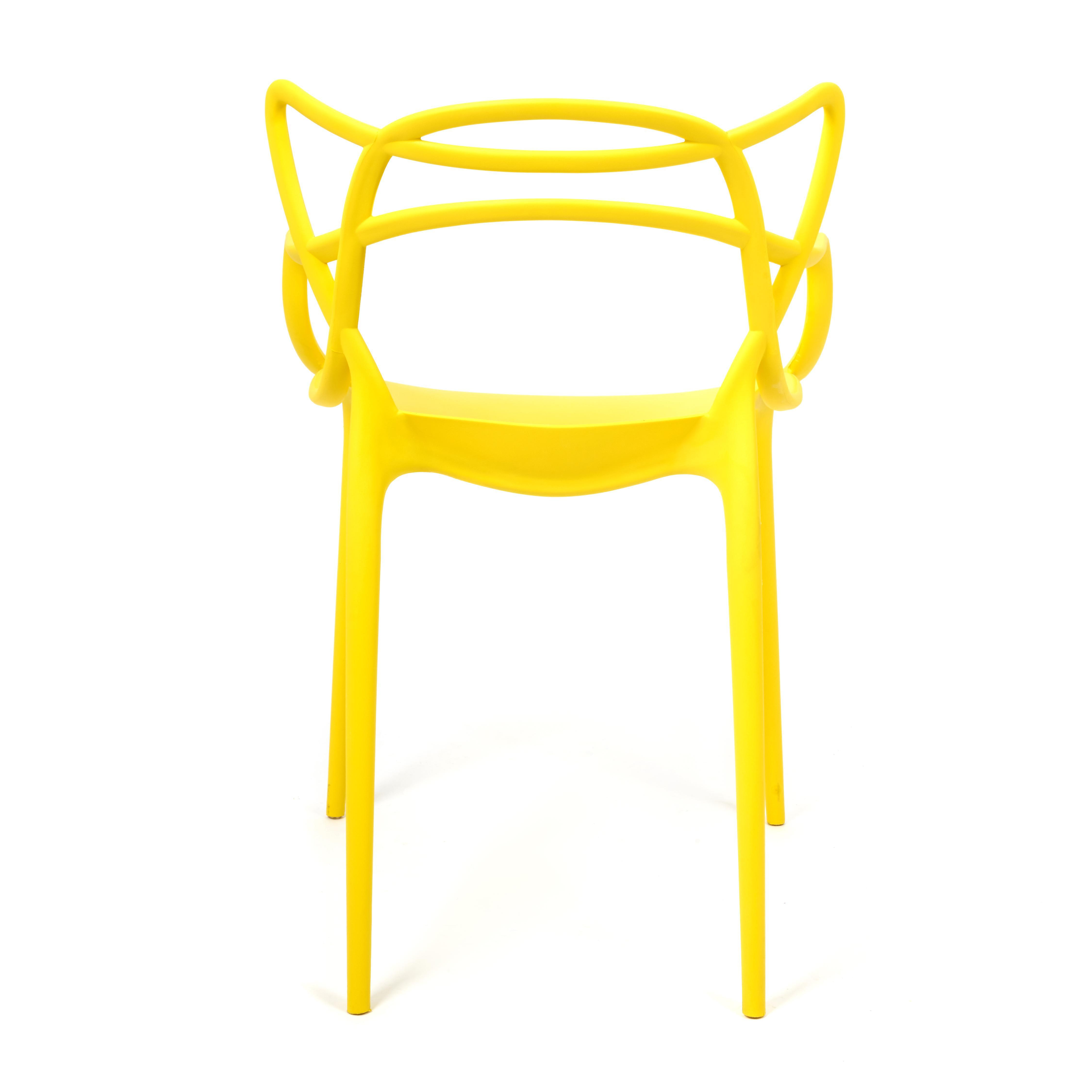 Стул Cat Chair (mod. 028) пластик, 53 x 59 x 82,5 см, желтый (Yellow Y-01)