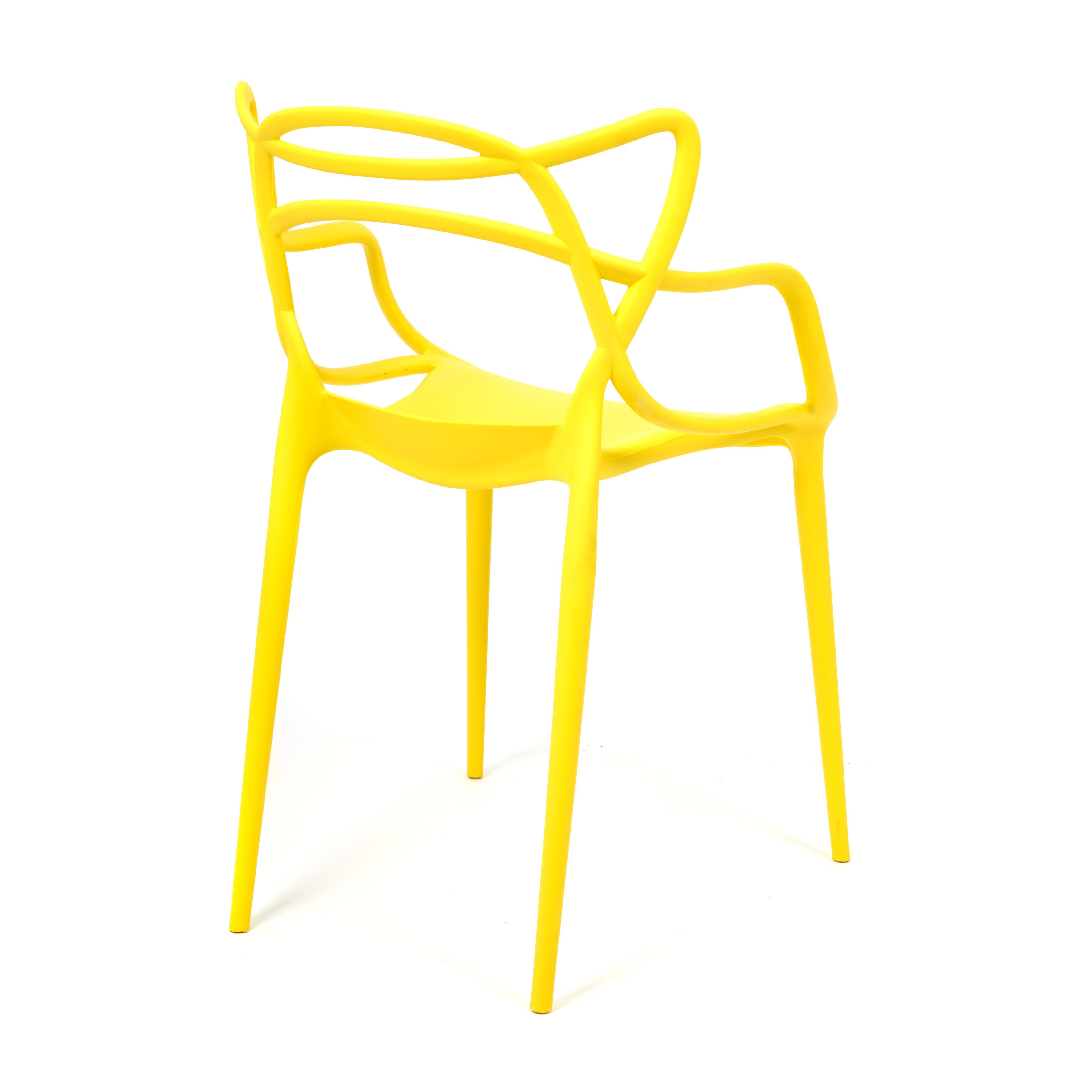 Стул Cat Chair (mod. 028) пластик, 53 x 59 x 82,5 см, желтый (Yellow Y-01)