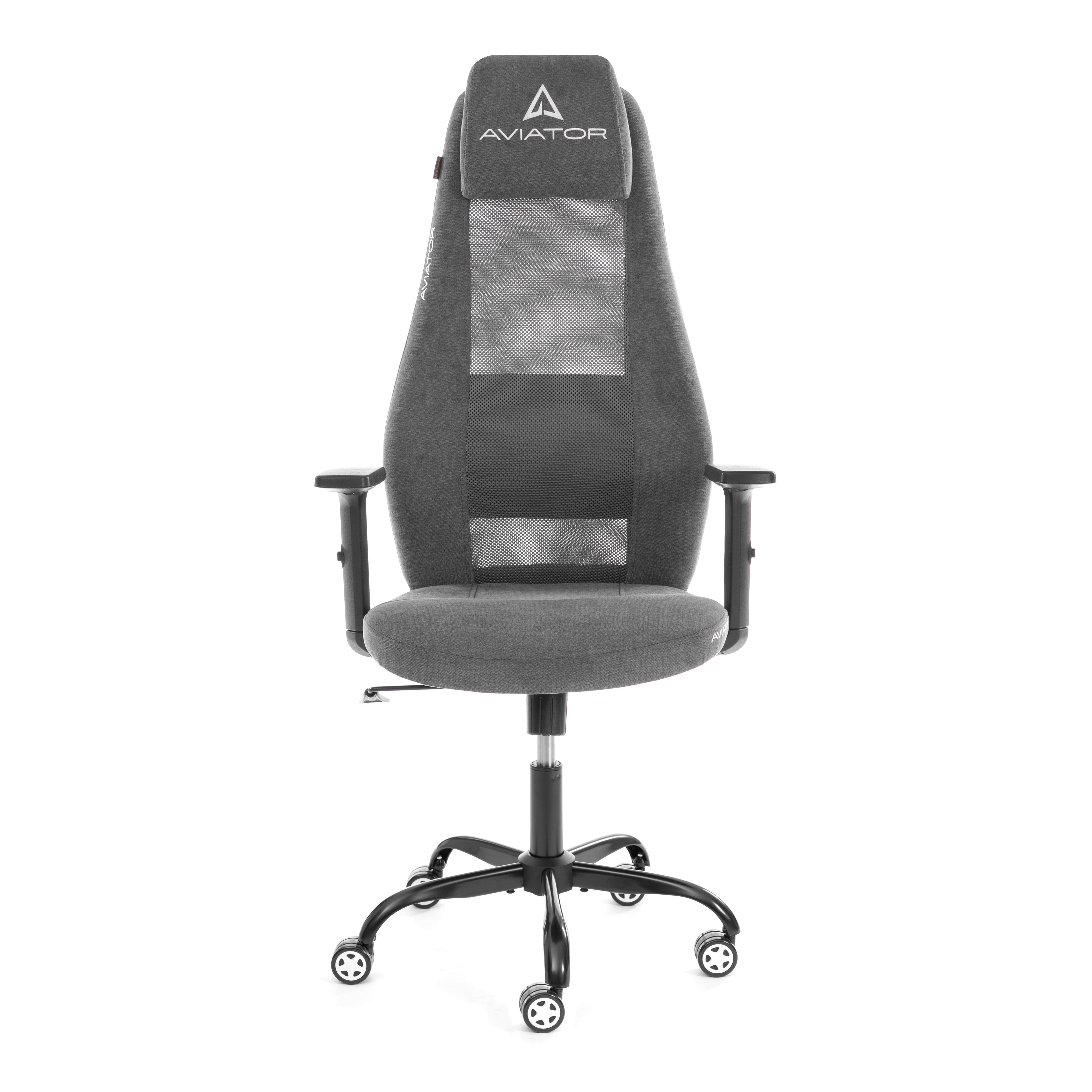 Кресло AVIATOR PLT metalBL ткань, серый, KUB 05/W-12