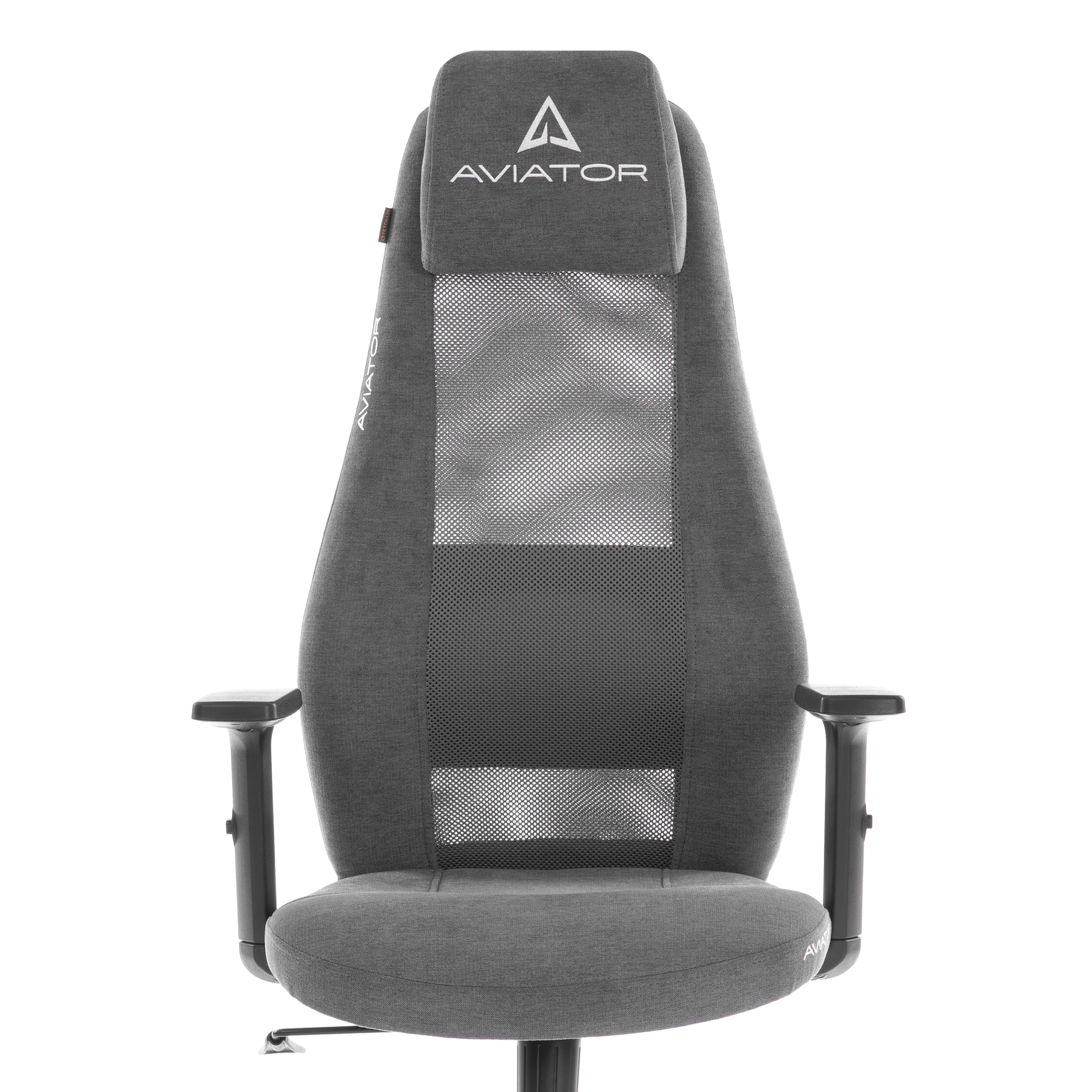 Кресло AVIATOR PLT metalBL ткань, серый, KUB 05/W-12