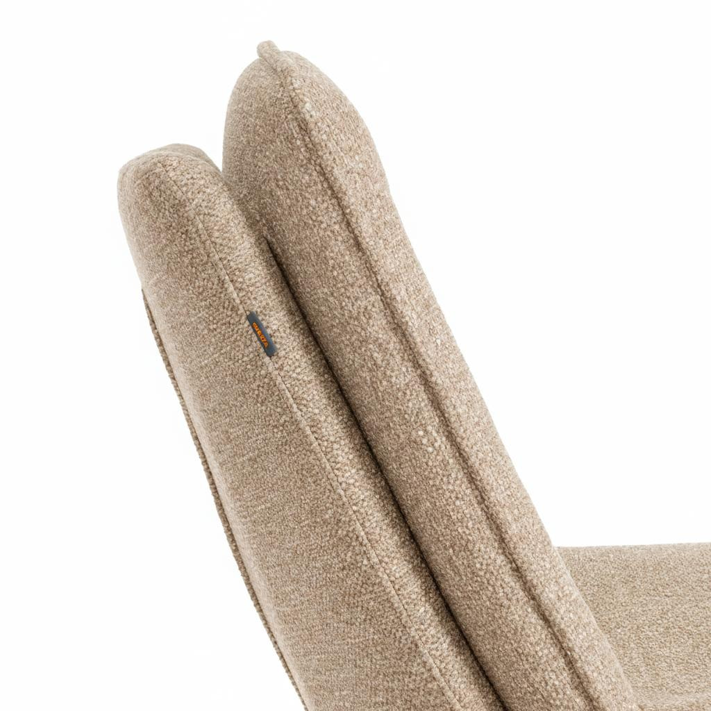 Кресло лаунж Cosmo велюр/букле, VT shape latte