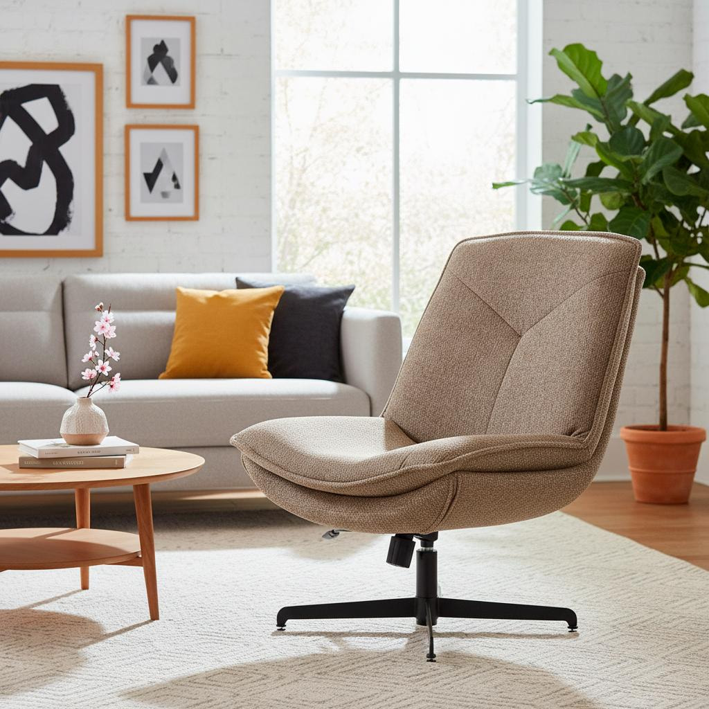 Кресло лаунж Cosmo велюр/букле, VT shape latte