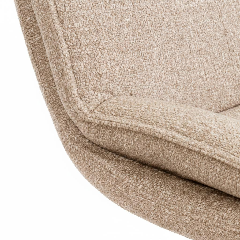 Кресло лаунж Cosmo велюр/букле, VT shape latte