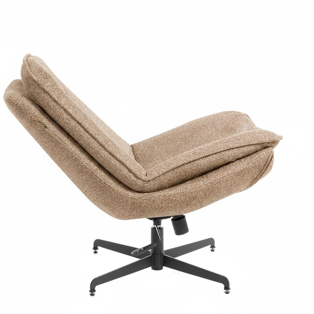 Кресло лаунж Cosmo велюр/букле, VT shape latte