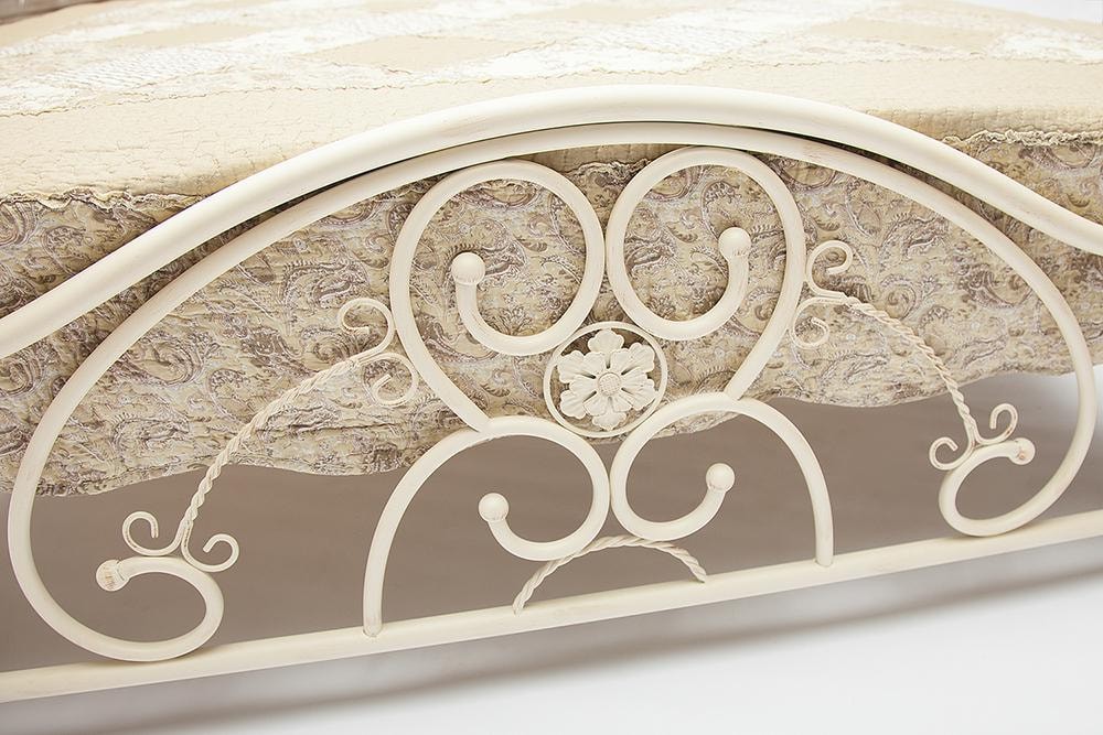 Кровать металлическая ELIZABETH 160*200 см (Queen bed), Античный белый (Antique White)