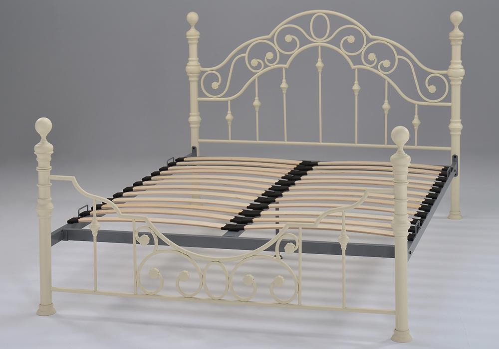 Кровать металлическая VICTORIA 140*200 см (Double bed), Античный белый (Antique White)