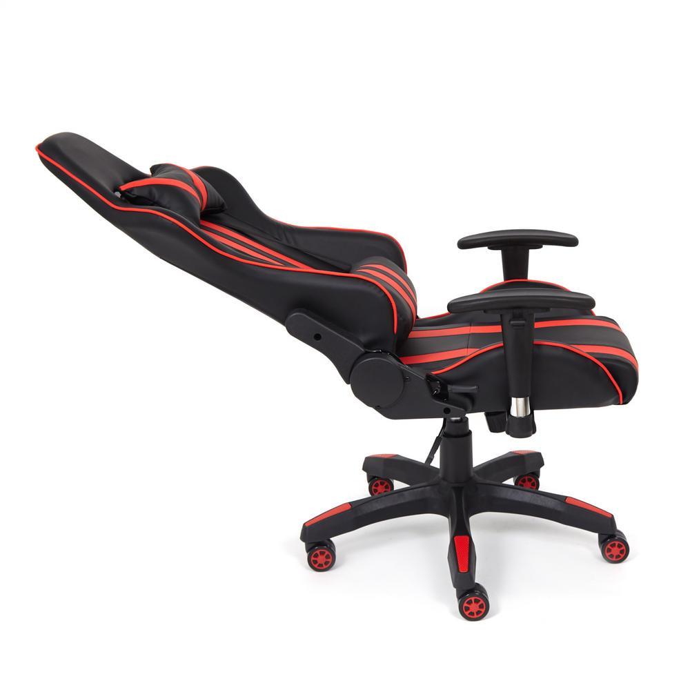 Кресло iCar кож/зам, черный/красный