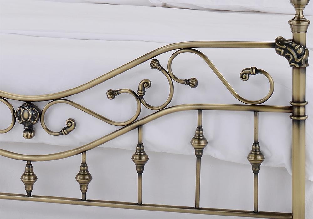 Кровать металлическая CHARLOTTE 160*200 см (Queen bed), цвет: Античная медь (Antique Brass)