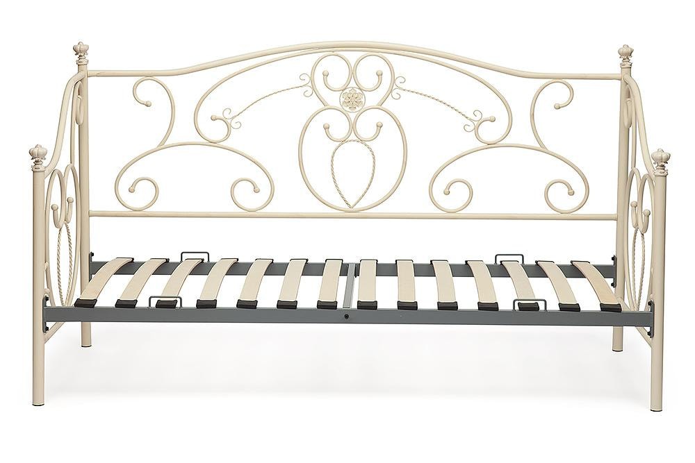 Кровать металлическая JANE 90*200 см (Day bed), Античный белый (Antique White)